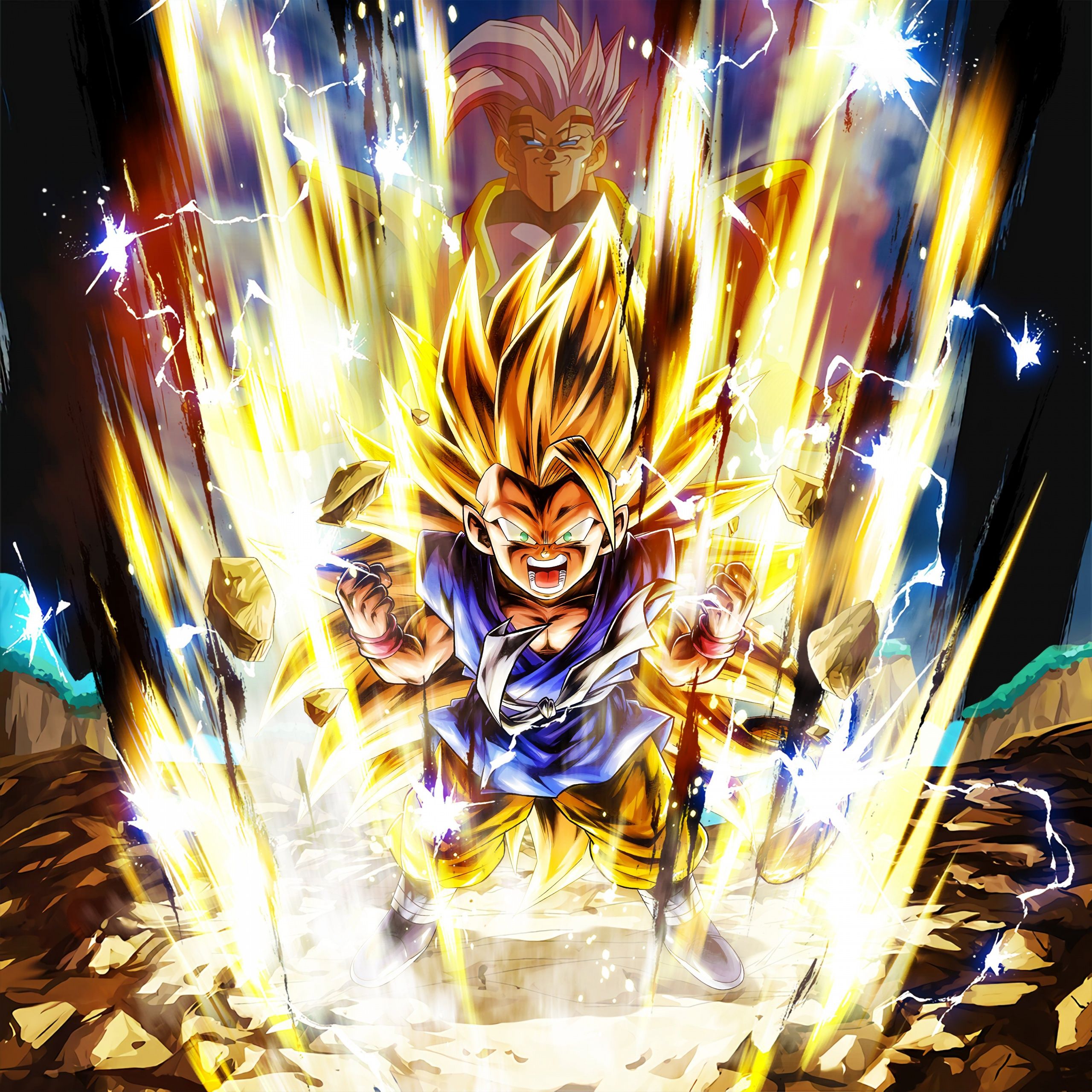 2560x2560 Super Saiyan 3 Kid Goku 4K Wallpaper