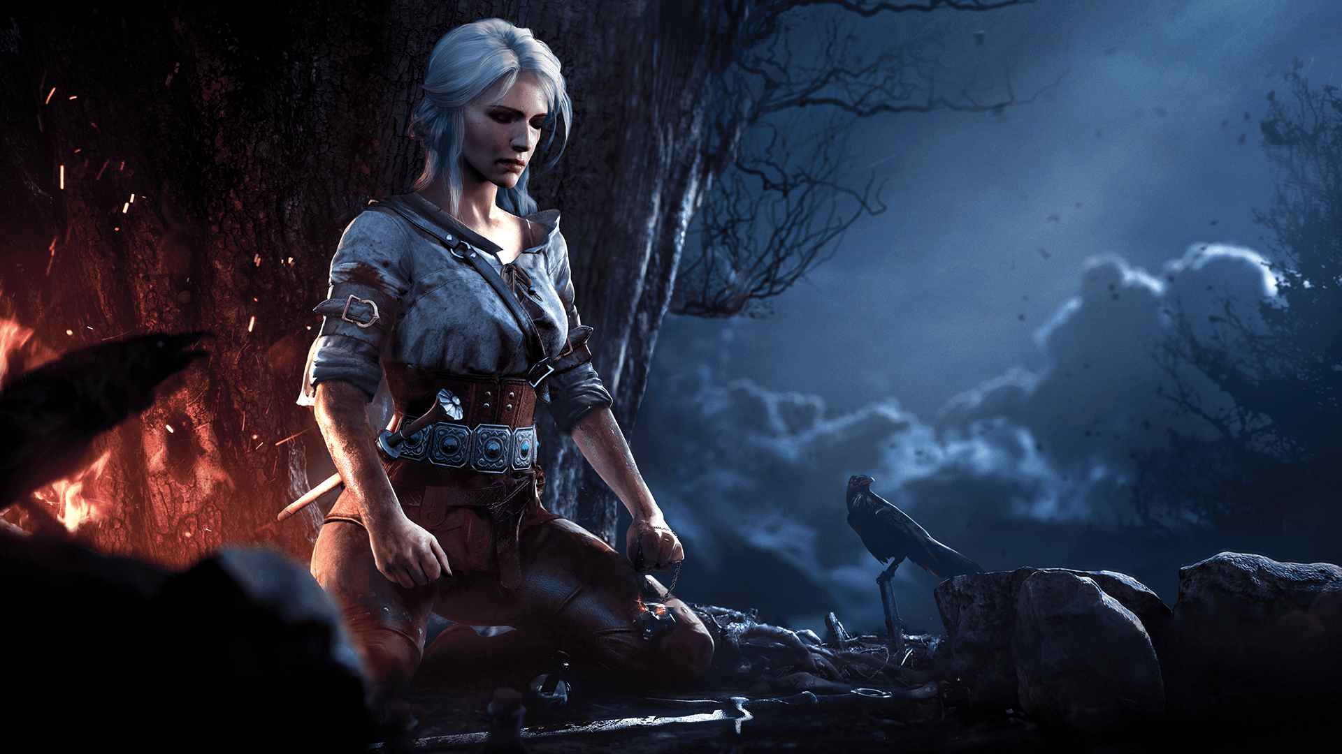 1920x1080 Ciri meditating wallpaper