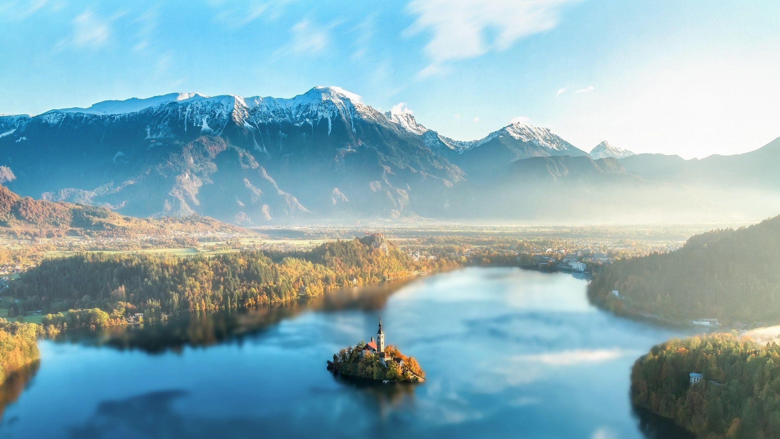 2500x1408 landscape, Lake, Slovenia, Lake Bled Wallpaper HD / Desktop
