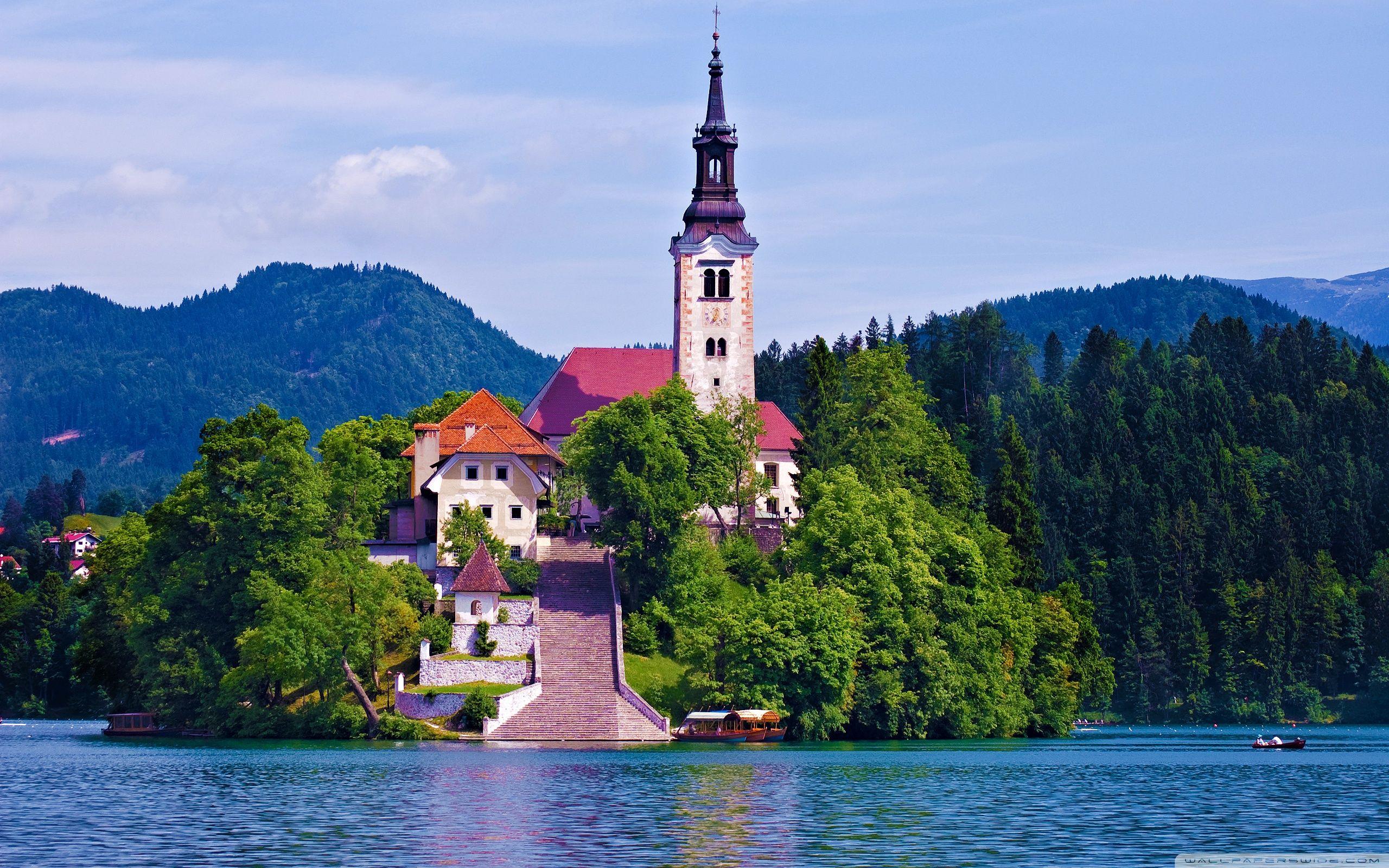 2560x1600 Lake Bled, Slovenia Ultra HD Desktop Background Wallpaper for 4K