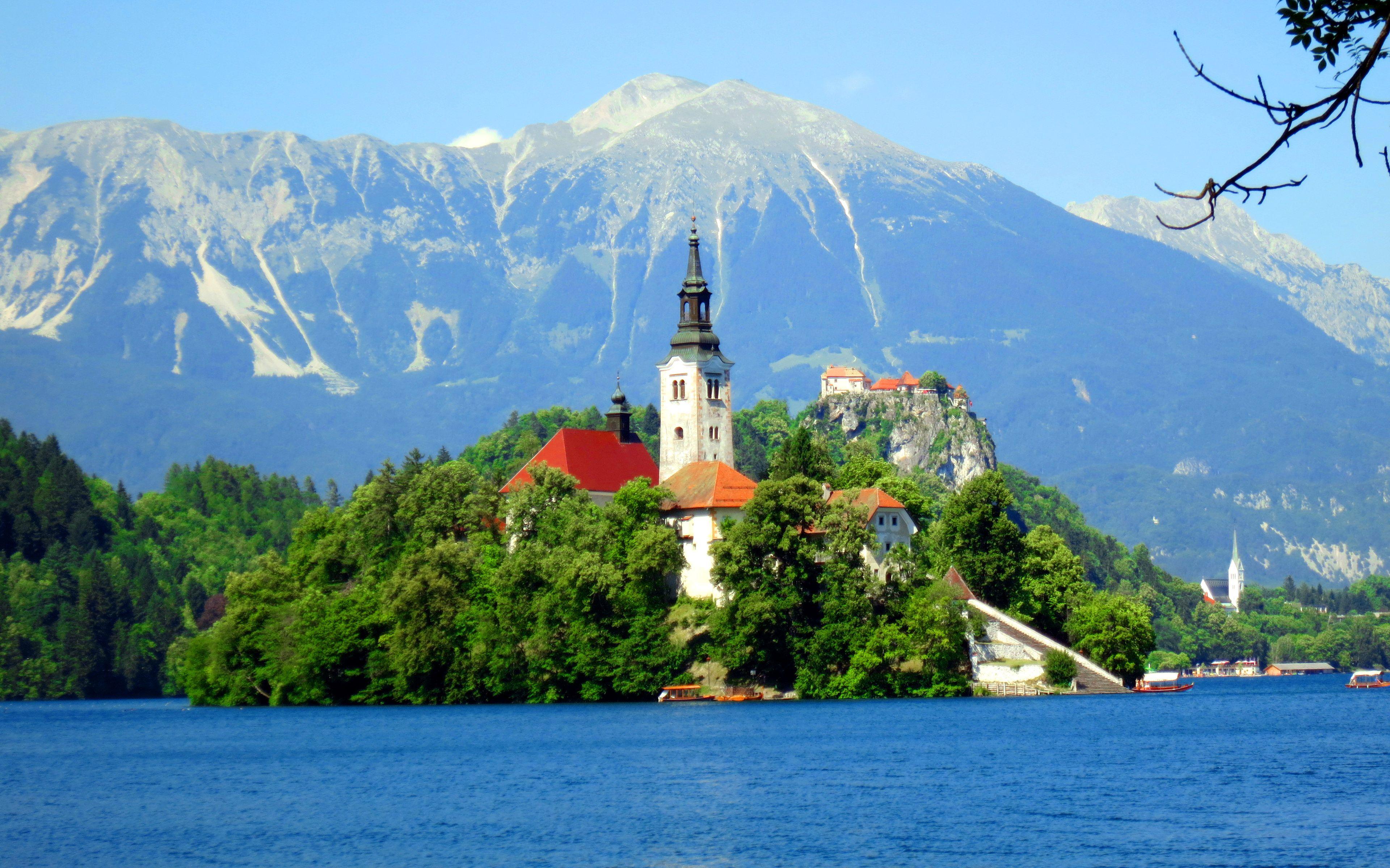 3840x2400 Landscape Lake Bled Slovenia Wallpaper HD :