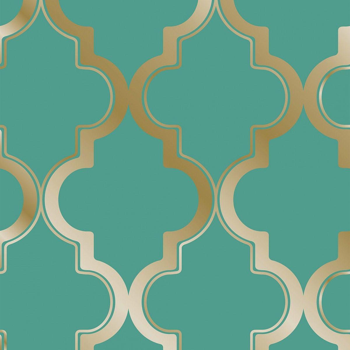 1200x1200 A Moroccan inspired trellis design with bold and metallic color ways