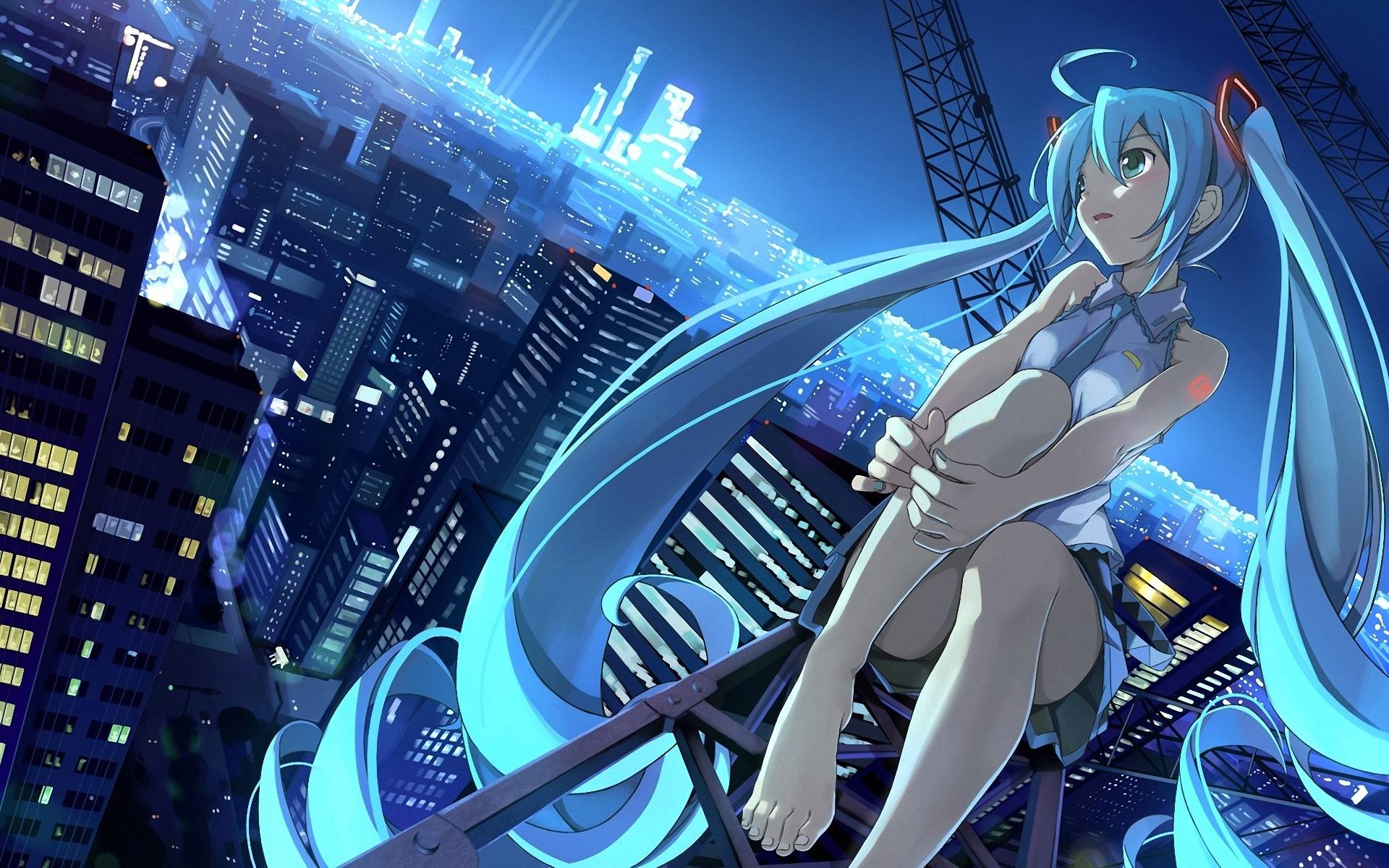 1920x1200 Vocaloid Wallpaper Vocaloid Hatsune Miku City Night Lights