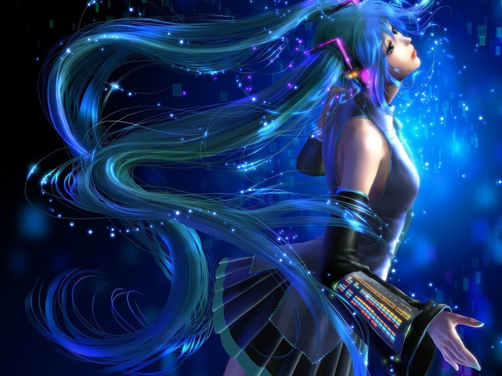1600x1200 Vocaloid hatsune miku 3D detached sleeves Wallpaper free desktop
