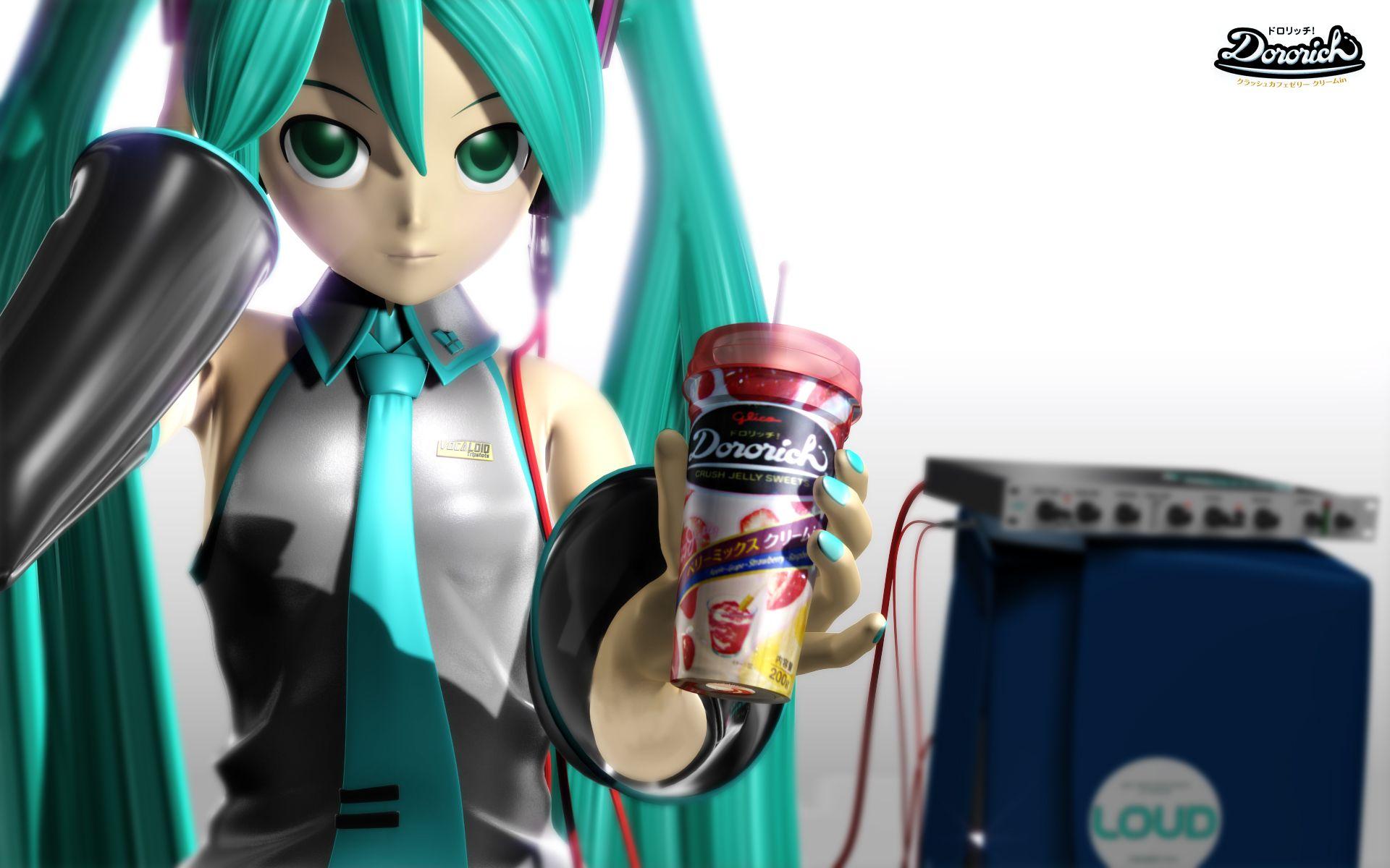 1920x1200 hatsune miku (vocaloid) drawn