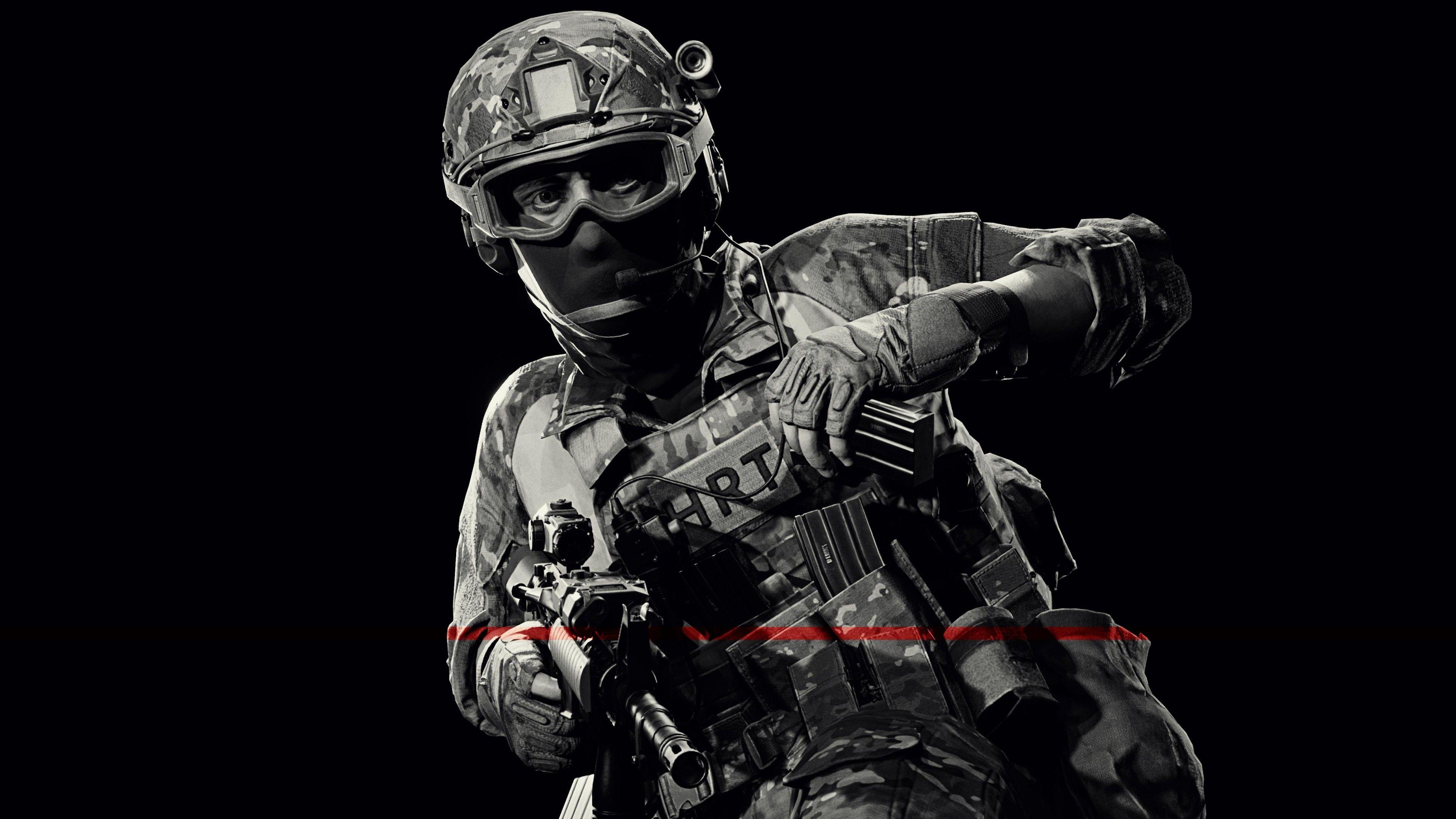 3840x2160 Ready Or Not 4K Wallpaper, SWAT, FBI, Police, Black Background, 5K, Black Dark