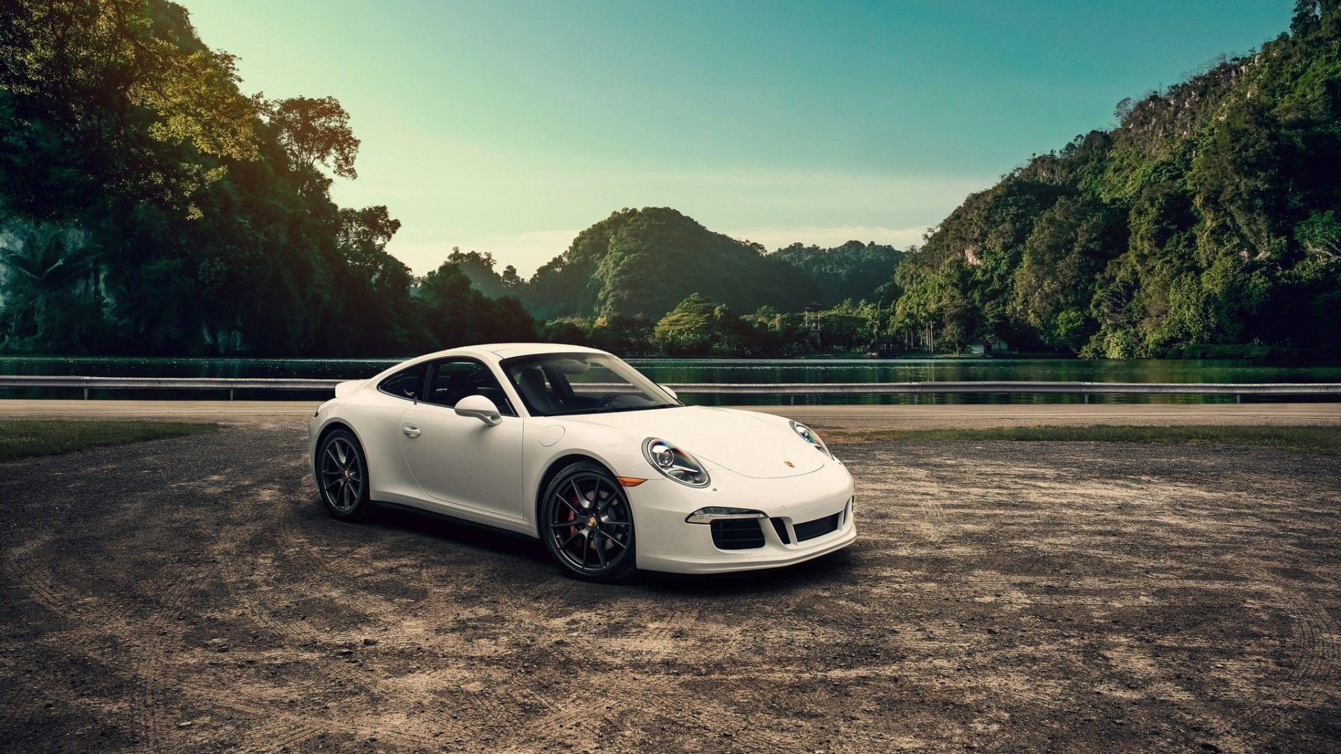 Elegant White Porsche Background: Timeless Style Meets Modern Design