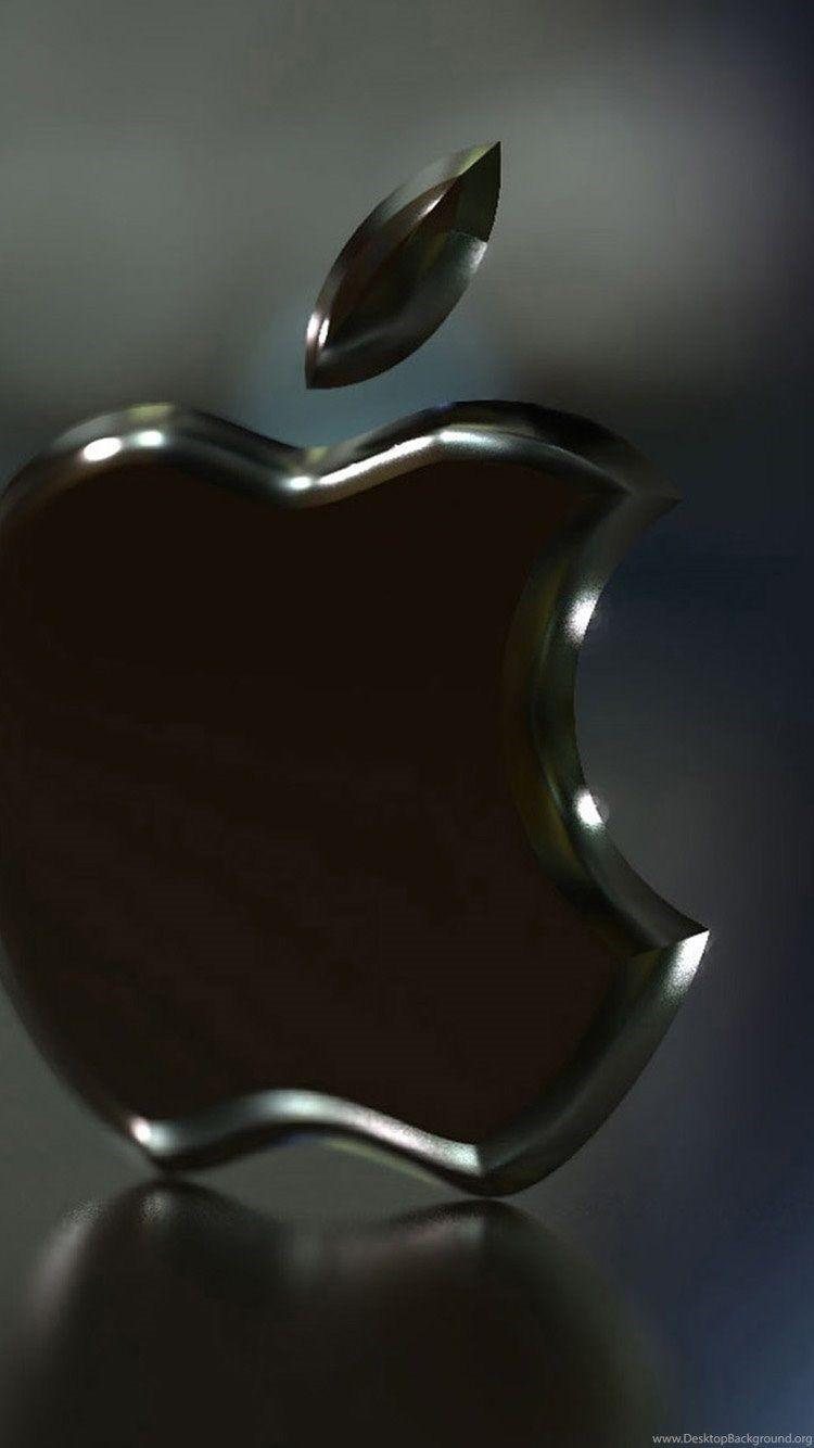 750x1334 3D Black Apple Logo iPhone 6 Wallpaper, iPhone 6 Background