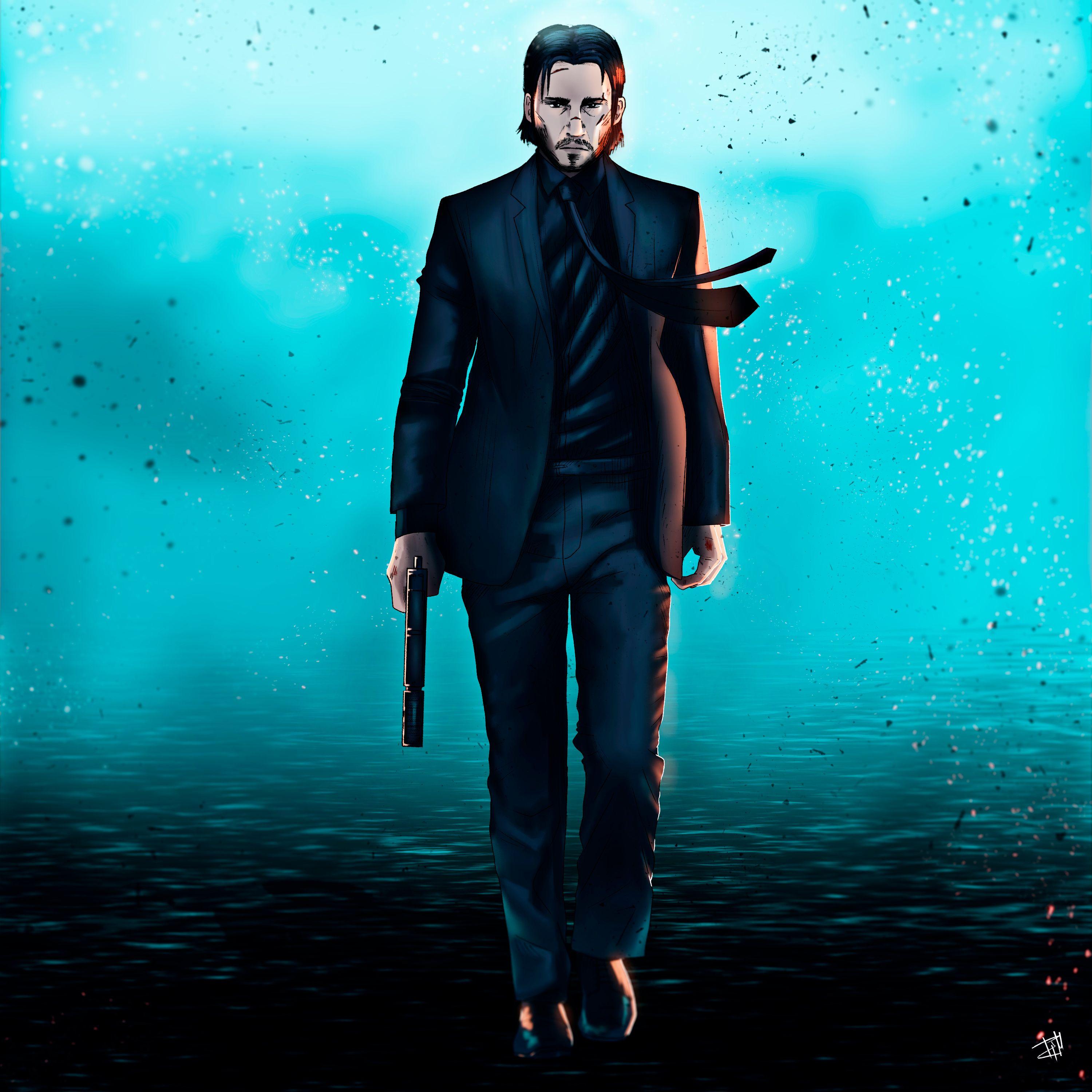 3000x3000 John Wick Wallpaper