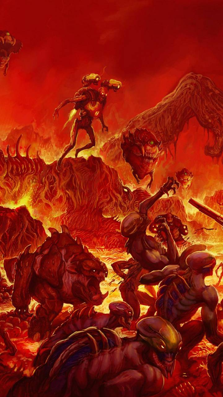 720x1280 DOOM Monsters 2 wallpaper