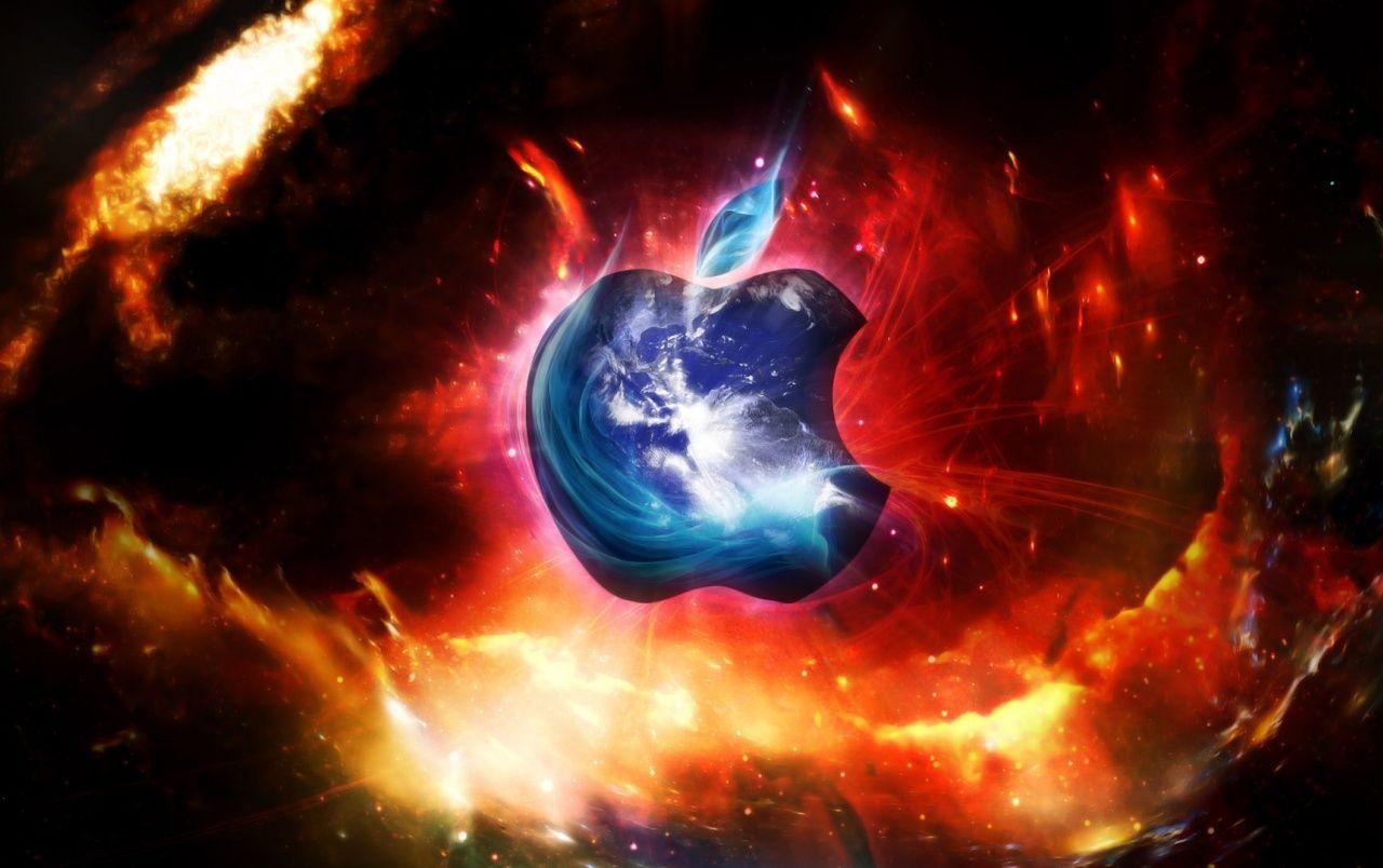 1280x804 Apple in Space wallpaper. Apple in Space