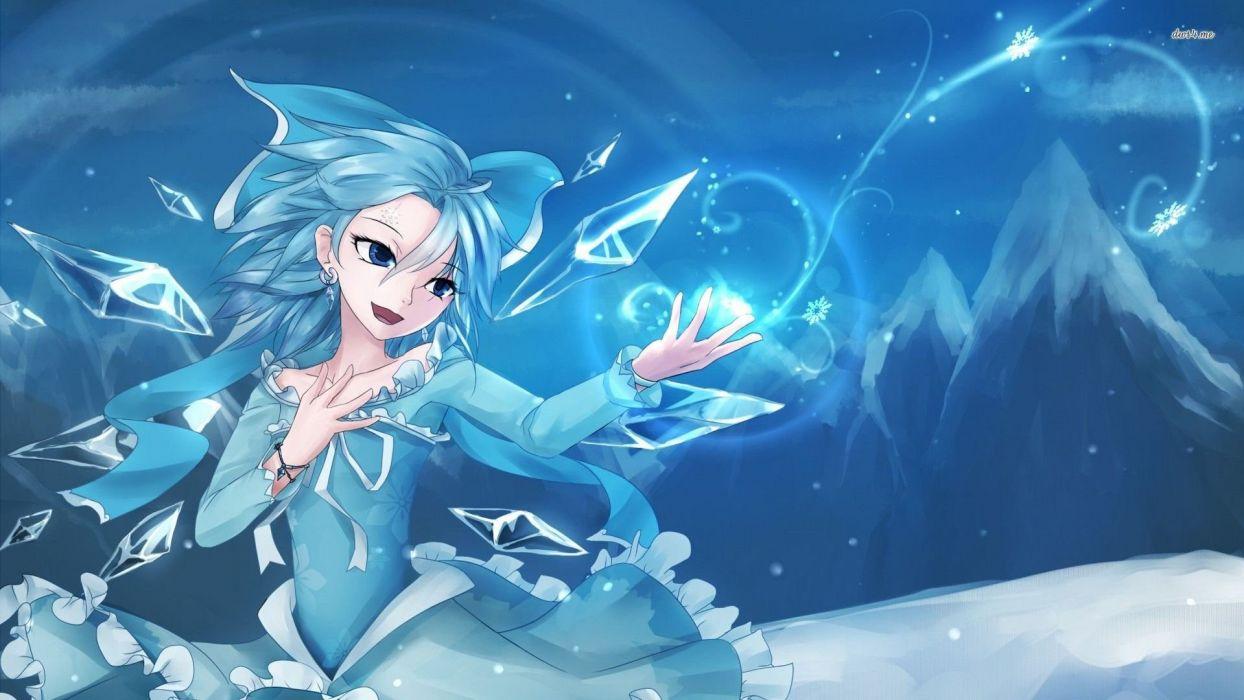 1244x700 Touhou project Cirno Frozen Elsa Let it go Indina menzel wallpaper