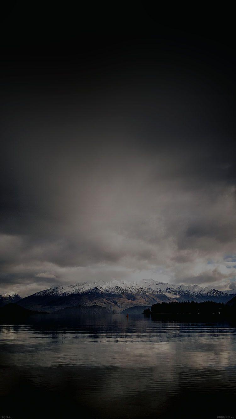 750x1334 iPhone 6 Wallpaper dark mountain and sky nature