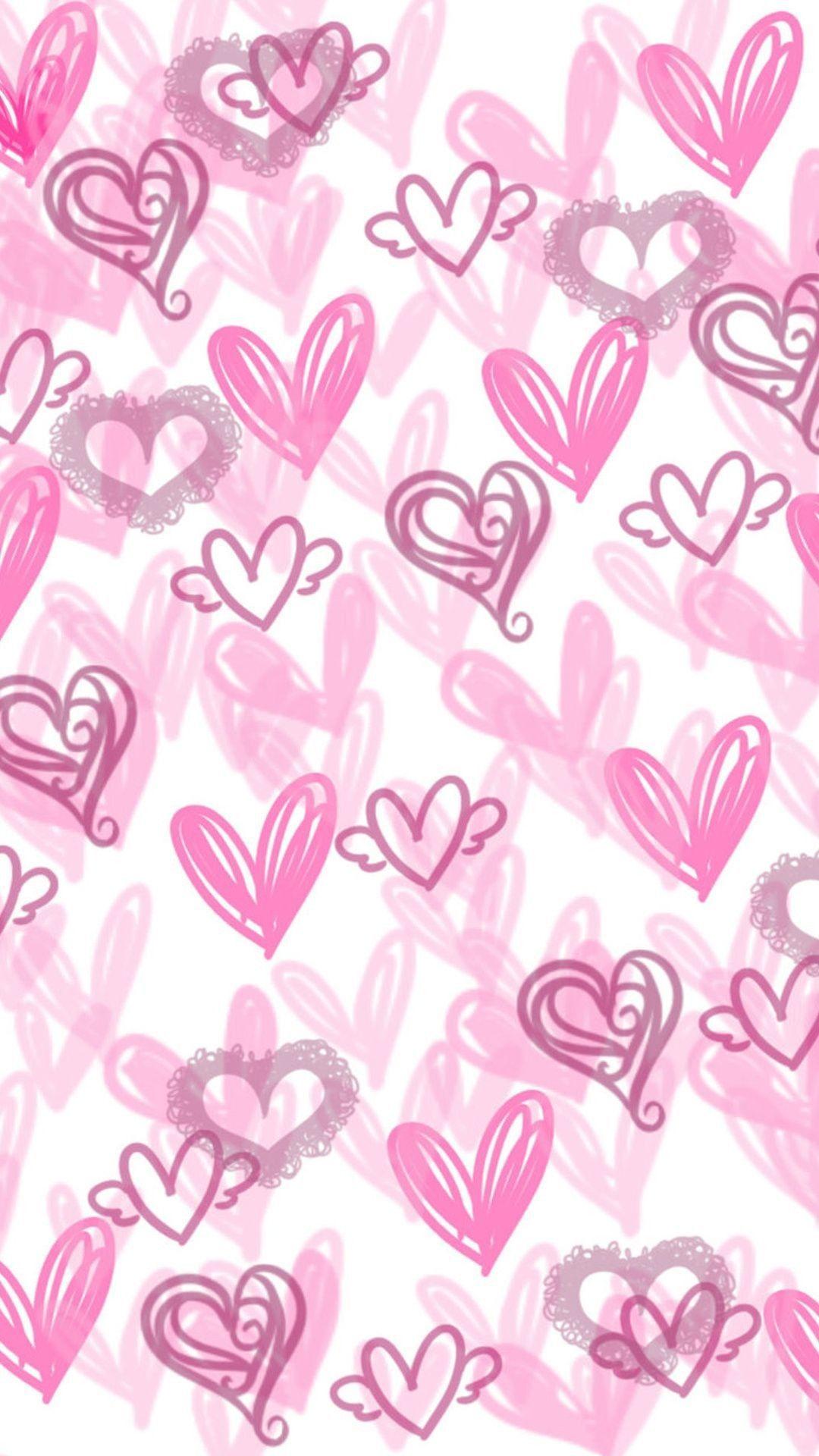 1080x1920 Cute hearts, iPhone, Desktop HD Background