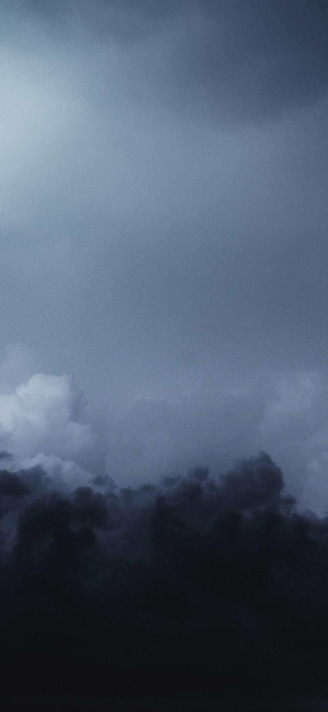 1125x2436 Download 1125x2436 wallpaper lightning, dark, sky, clouds, storm
