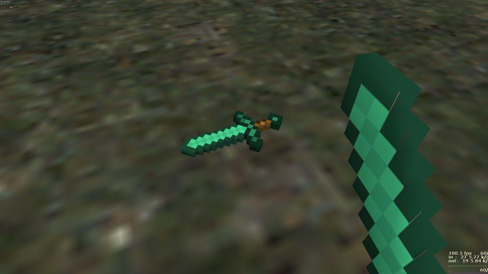 1920x1080 Minecraft Diamond Sword [Half Life] [Skin Mods]