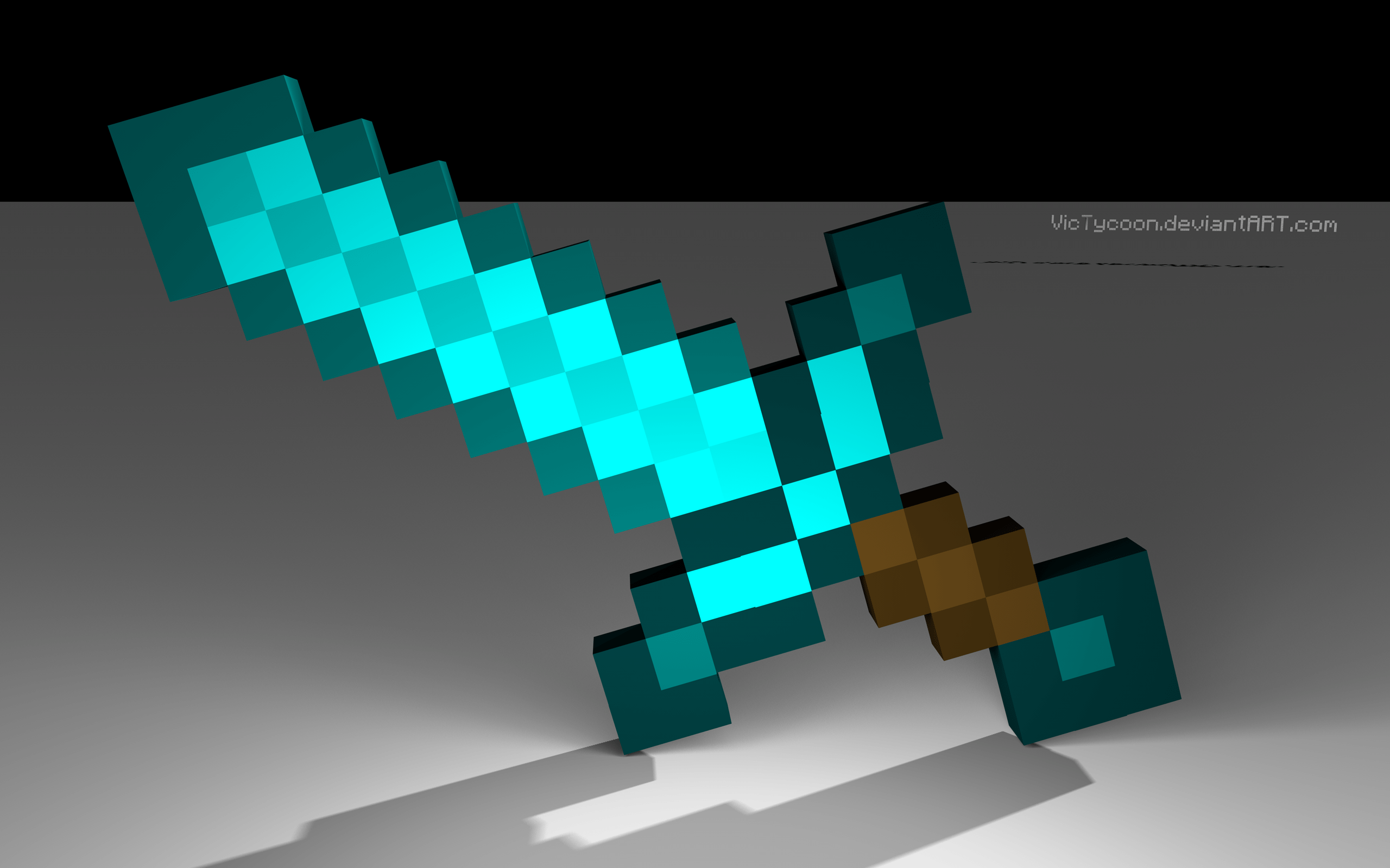 2560x1600 Steve From Minecraft With Sword. Minecraft Steve With Diamond