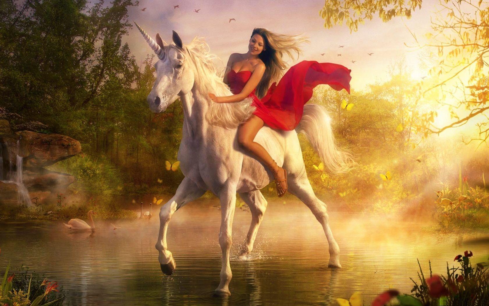 1680x1050 Fantasy Girl Riding Horse Free Desktop HD Wallpaper. Latest