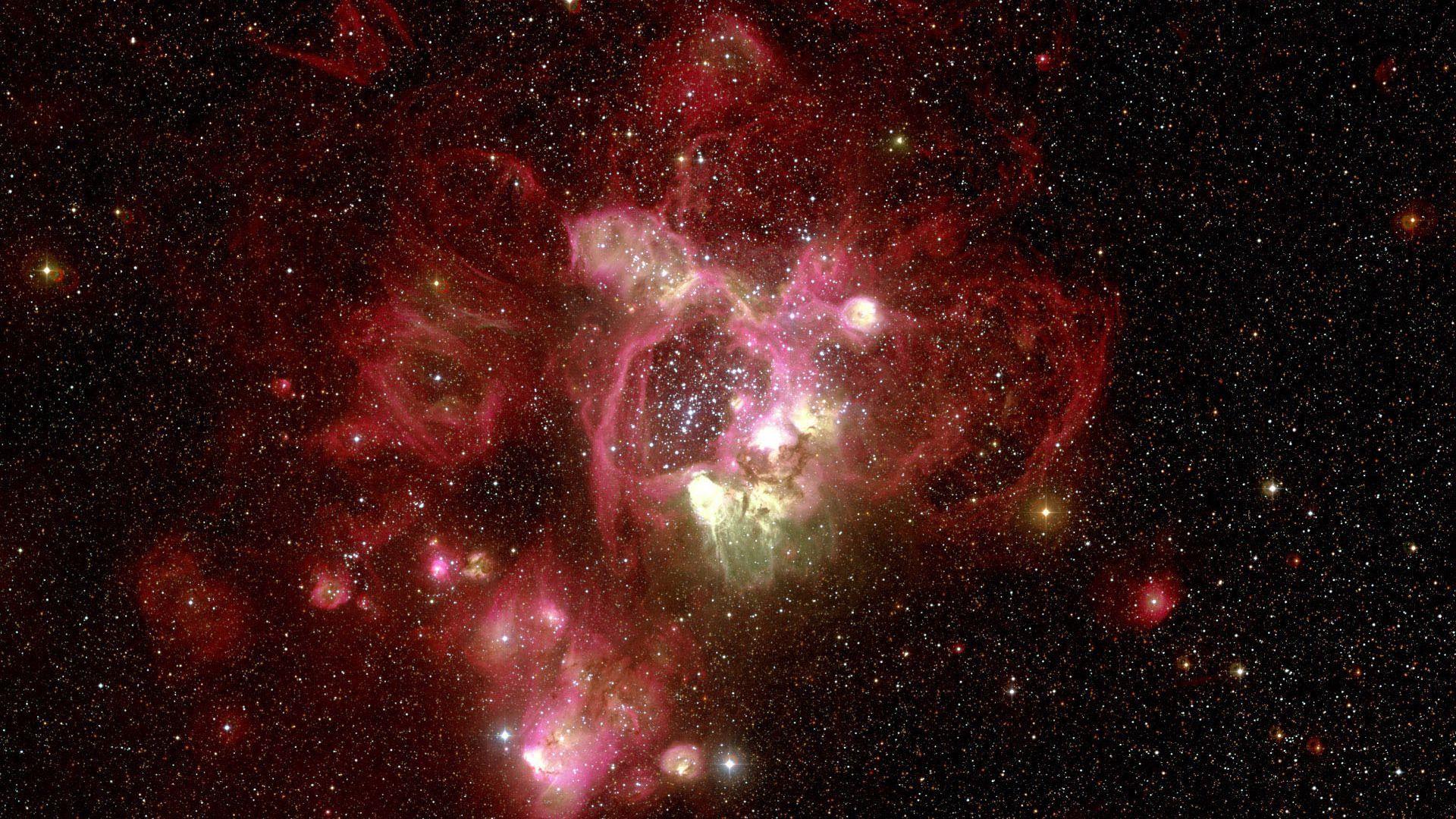 1920x1080 Download wallpaper 1920x1080 nebula, red, hubble, telescope full