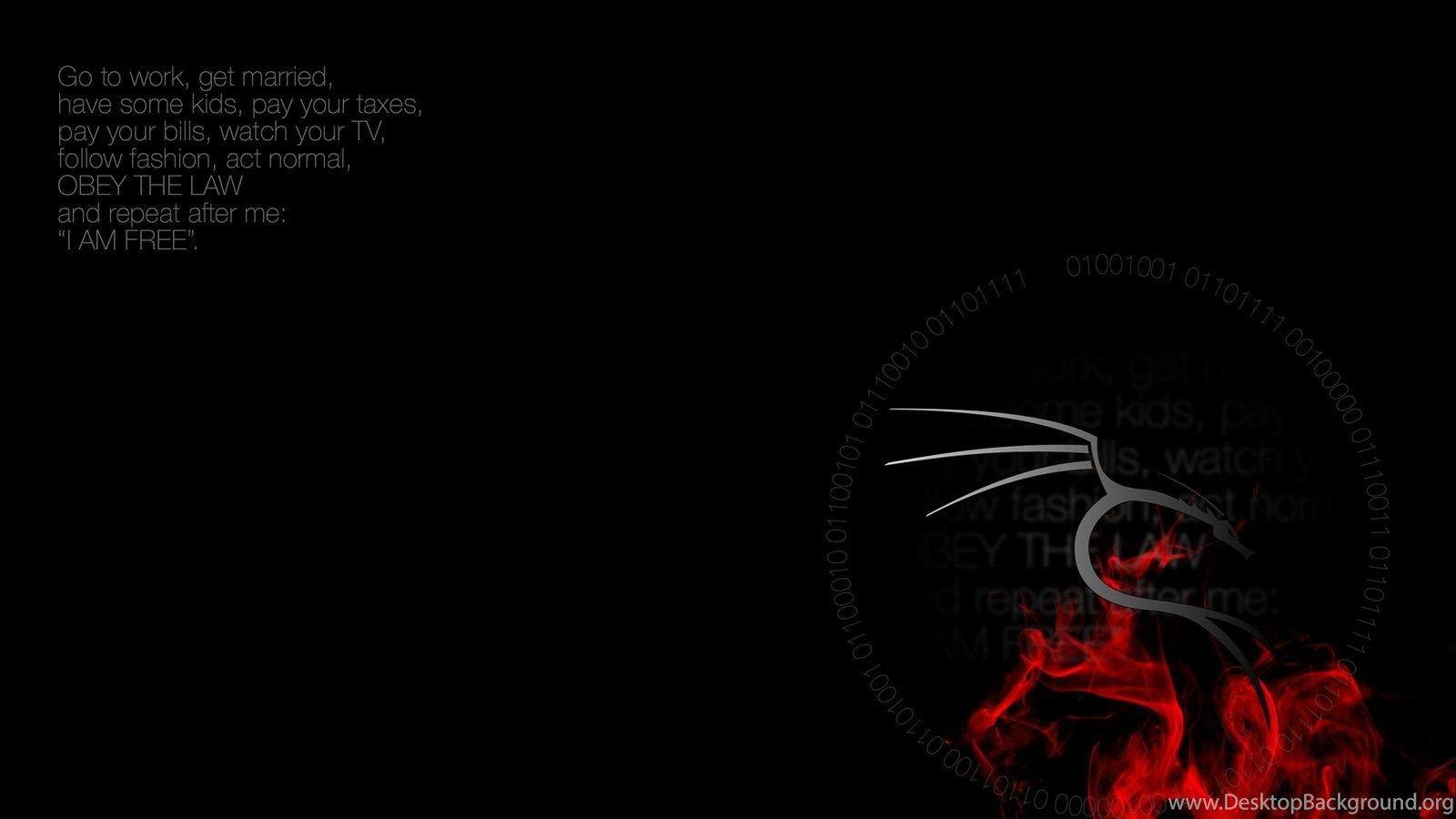1600x900 Kali Linux Wallpaper 'I Am Free' Desktop Background