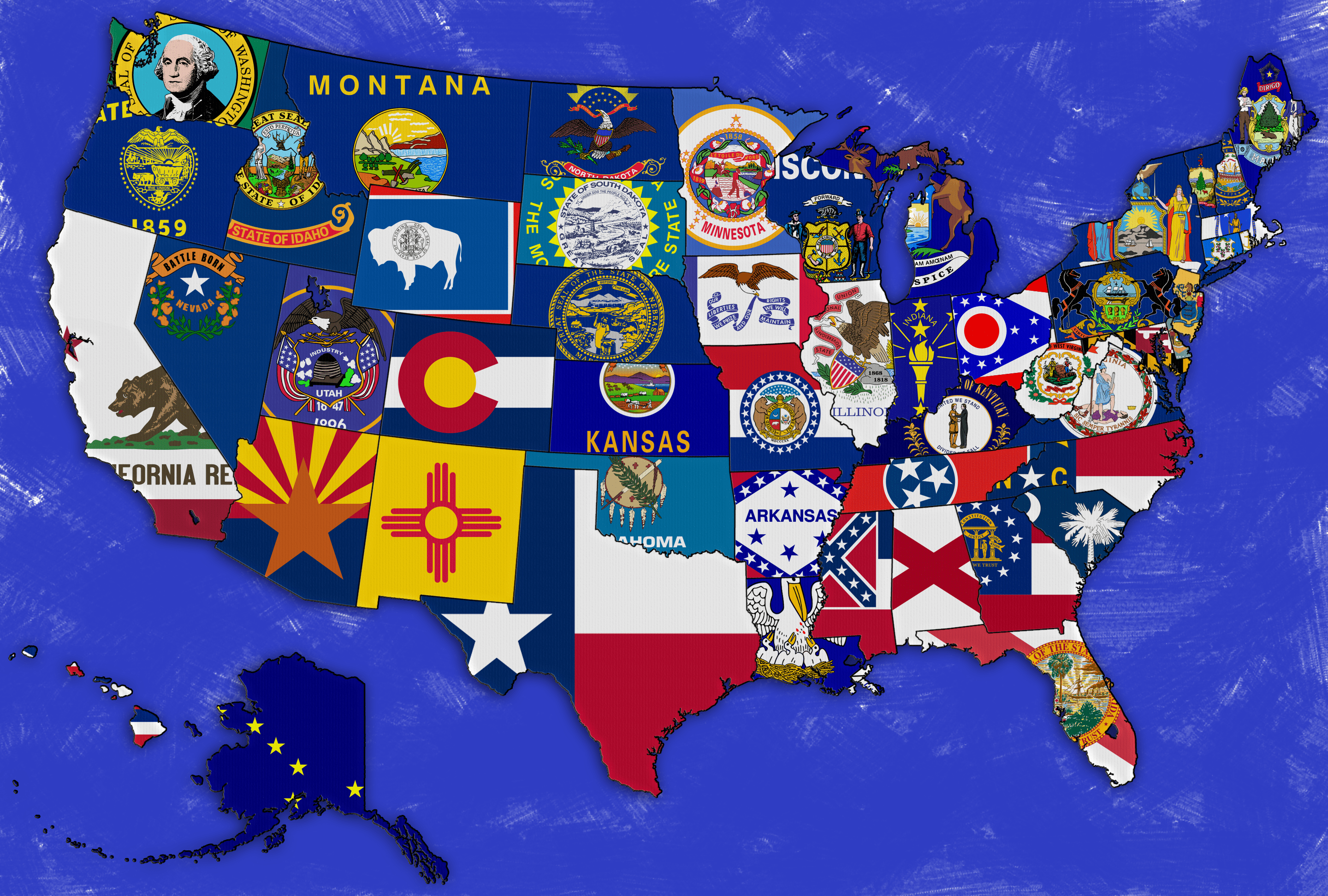 2880x1944 United States Map Wallpaper