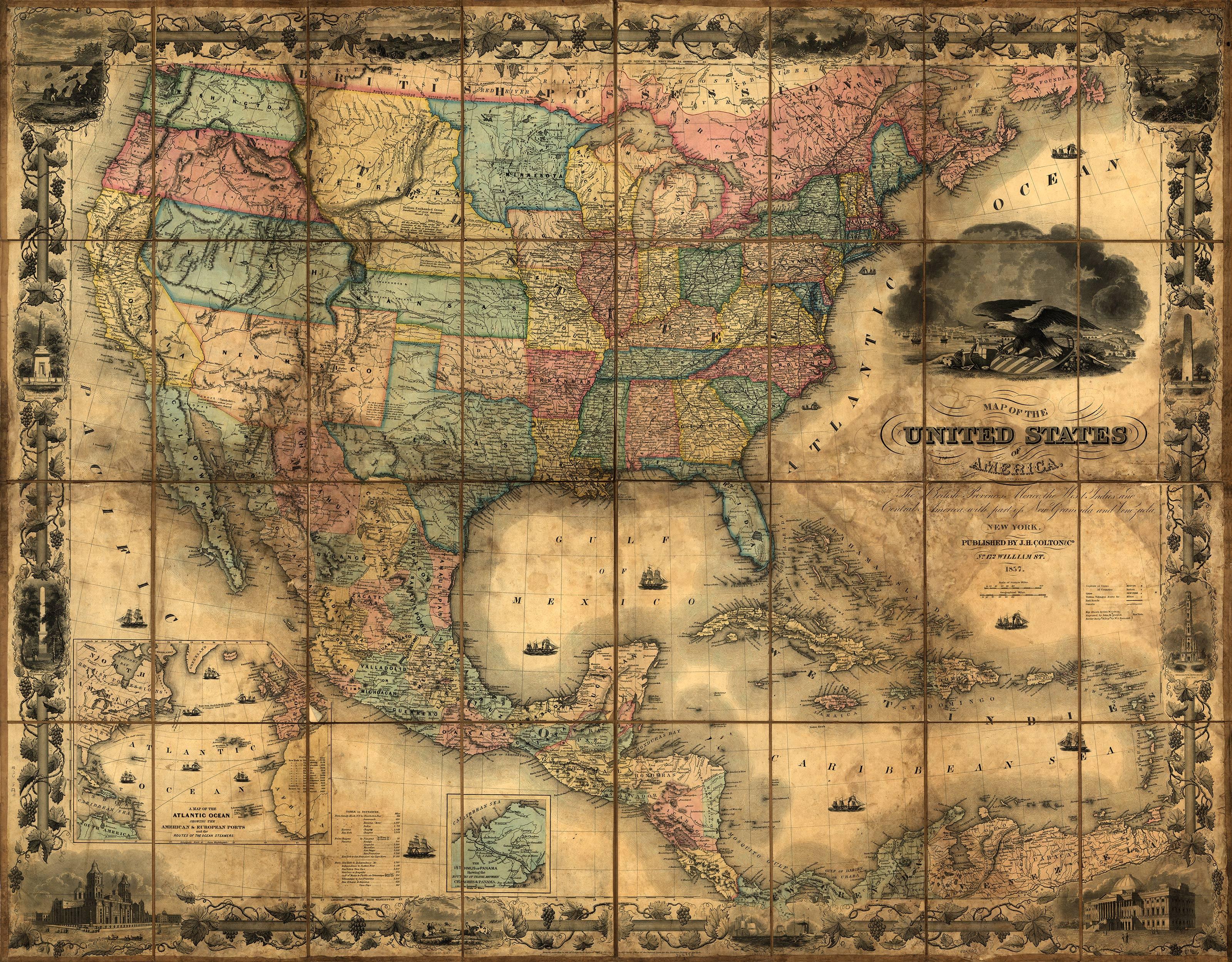 3200x2501 Us Map Wallpaper. Steampunk Map