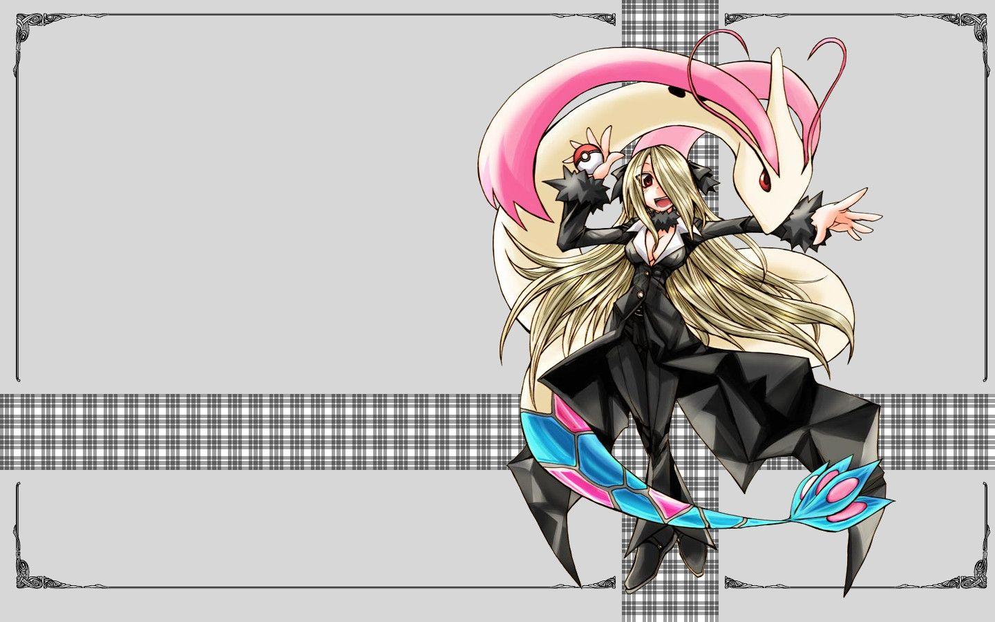 1440x900 cynthia (pokemon) milotic pokemon shirona. konachan.com.com Anime Wallpaper