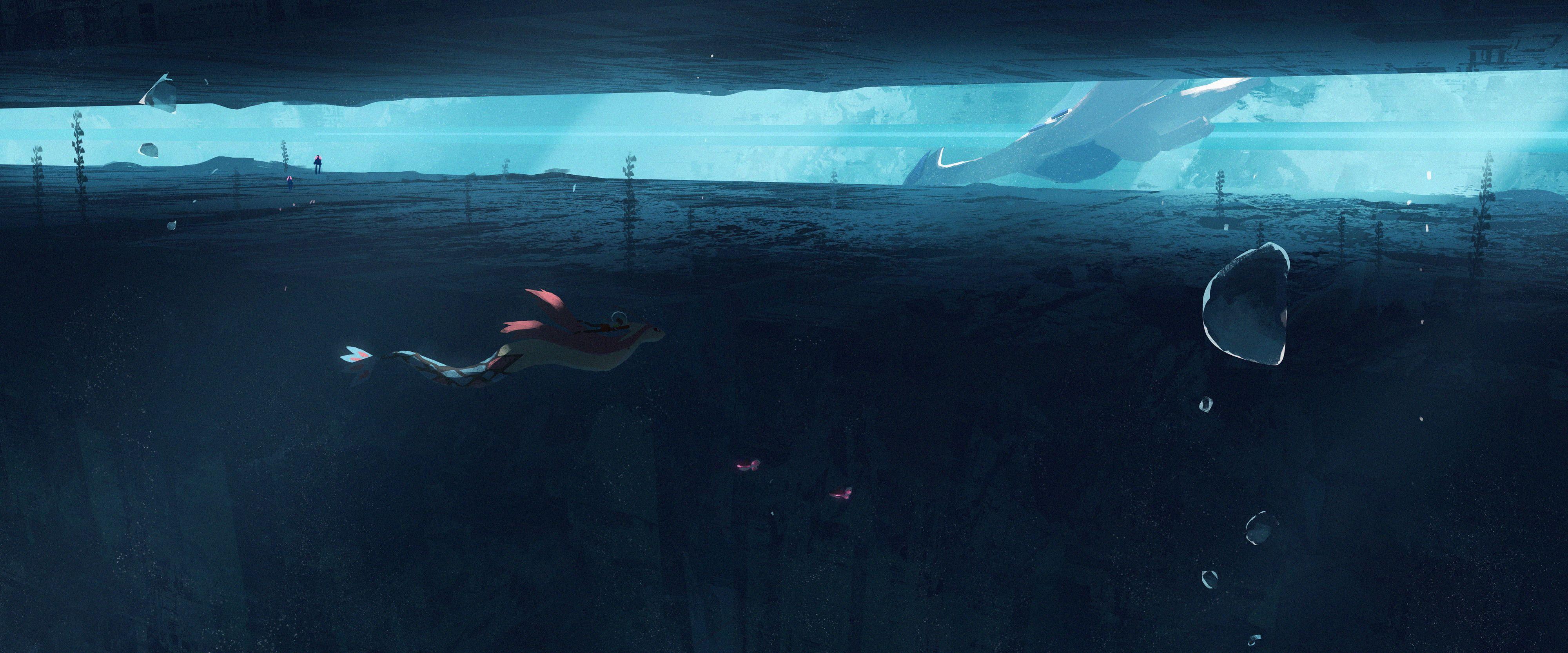 4000x1667 Pokémon Lugia (Pokémon) Milotic (Pokémon) Tentacool (Pokémon) K #wallpaper #hdwallpaper #desktop. Lugia, Rayquaza wallpaper, Cool background