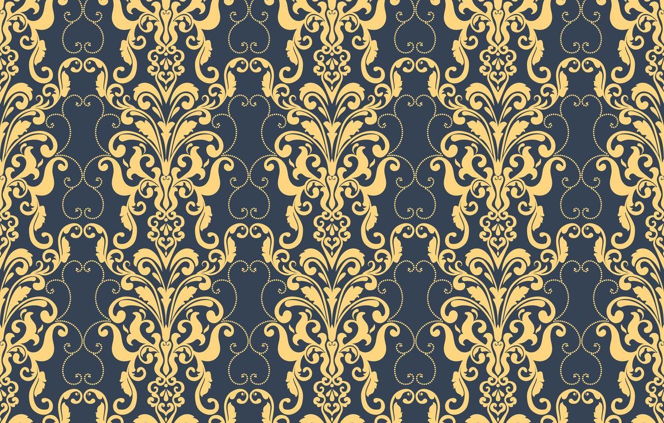 1332x850 Wallpaper blue, retro, background, pattern, ornament, style