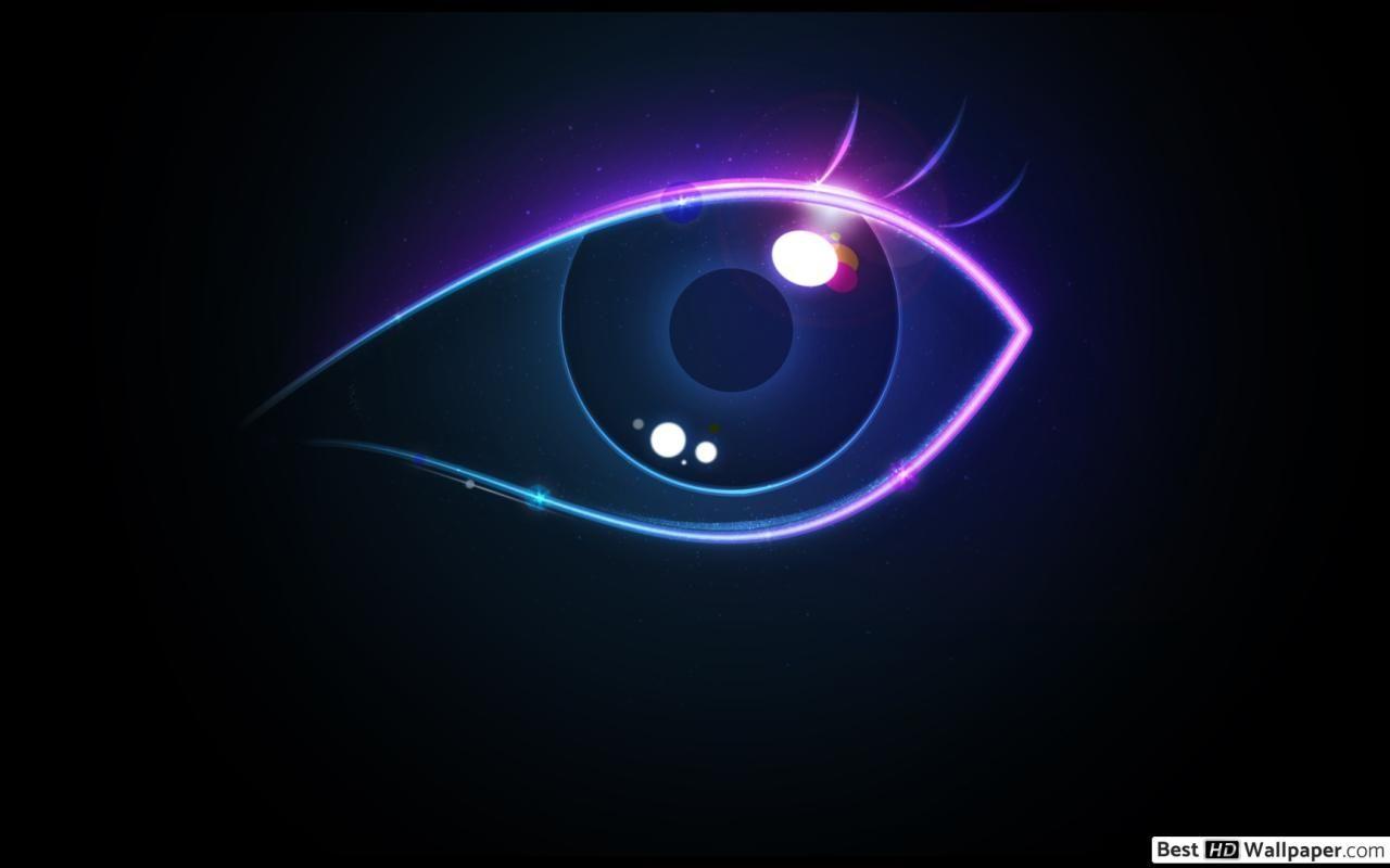1280x800 Abstract neon eye HD wallpaper download