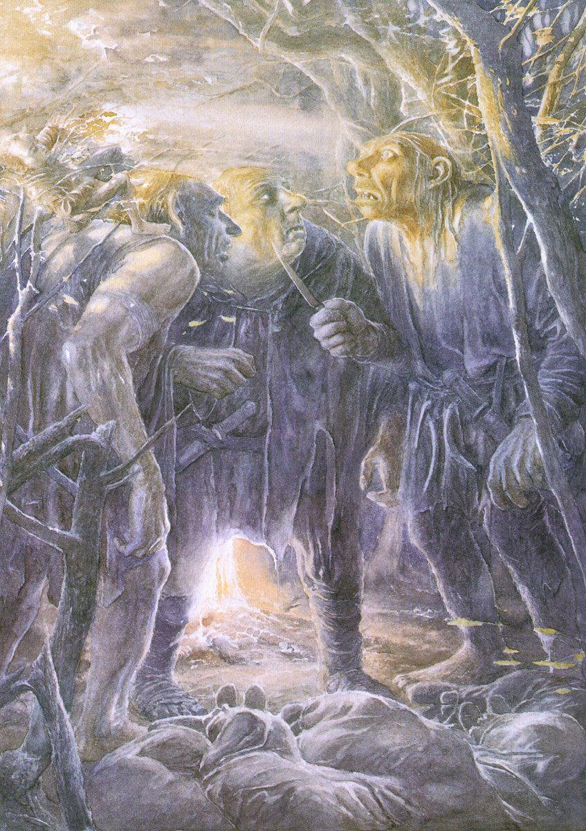 847x1200 Bert, Bill and Tom the Trolls.by Alan Lee. Alan lee, Alan lee art, Middle earth art