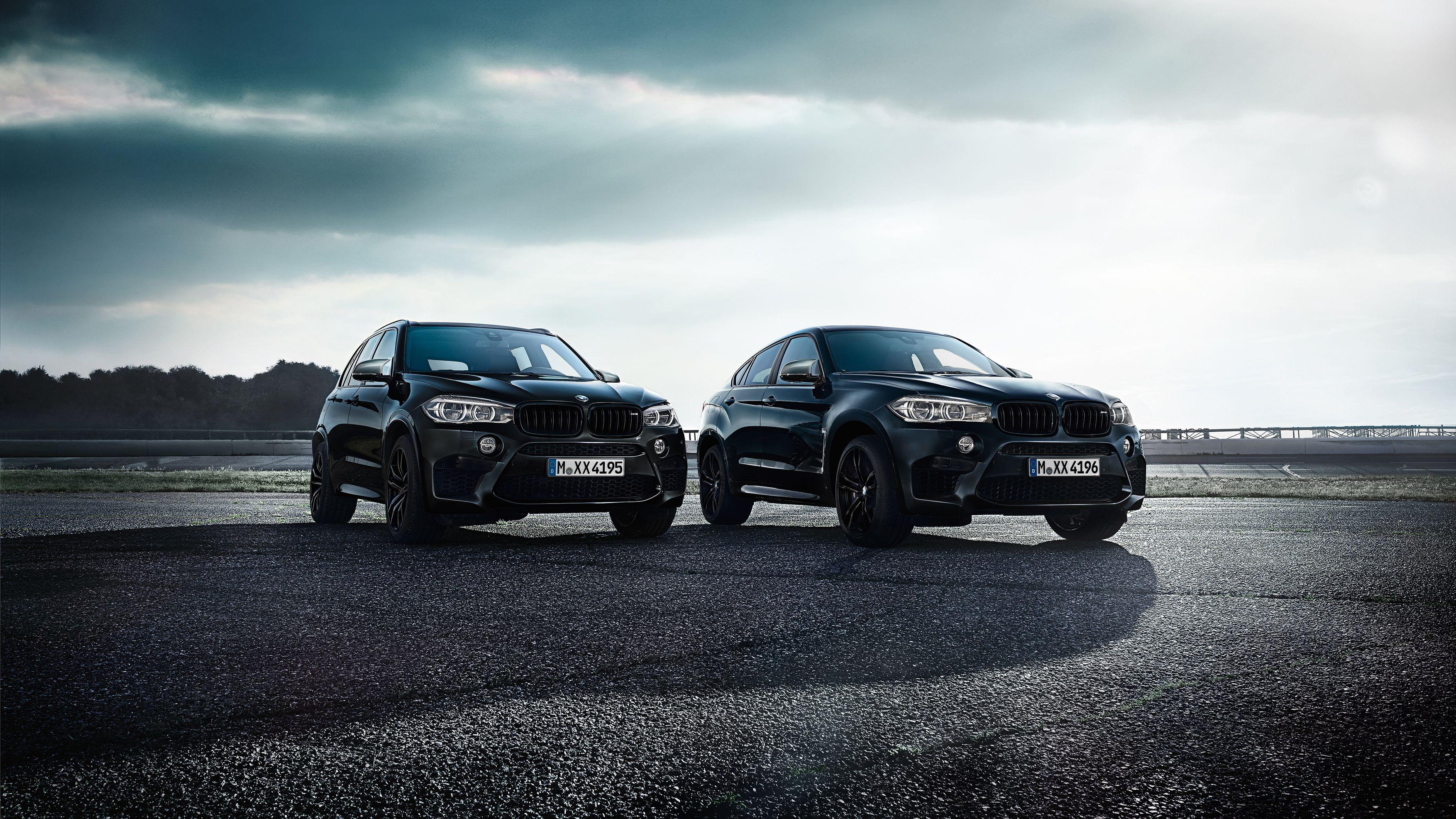 3508x1973 BMW X5 and X6 M Edition Black Fire 2017 Wallpaper Car Wallpaper