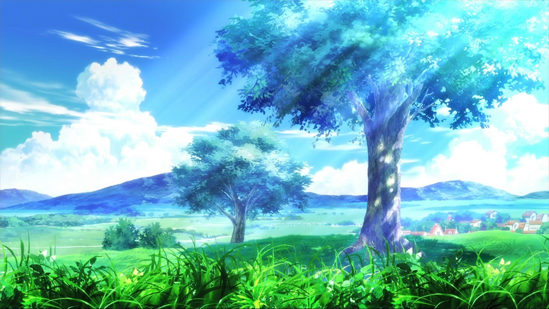 Anime Landscape Wallpapers Top Free Anime Landscape Backgrounds