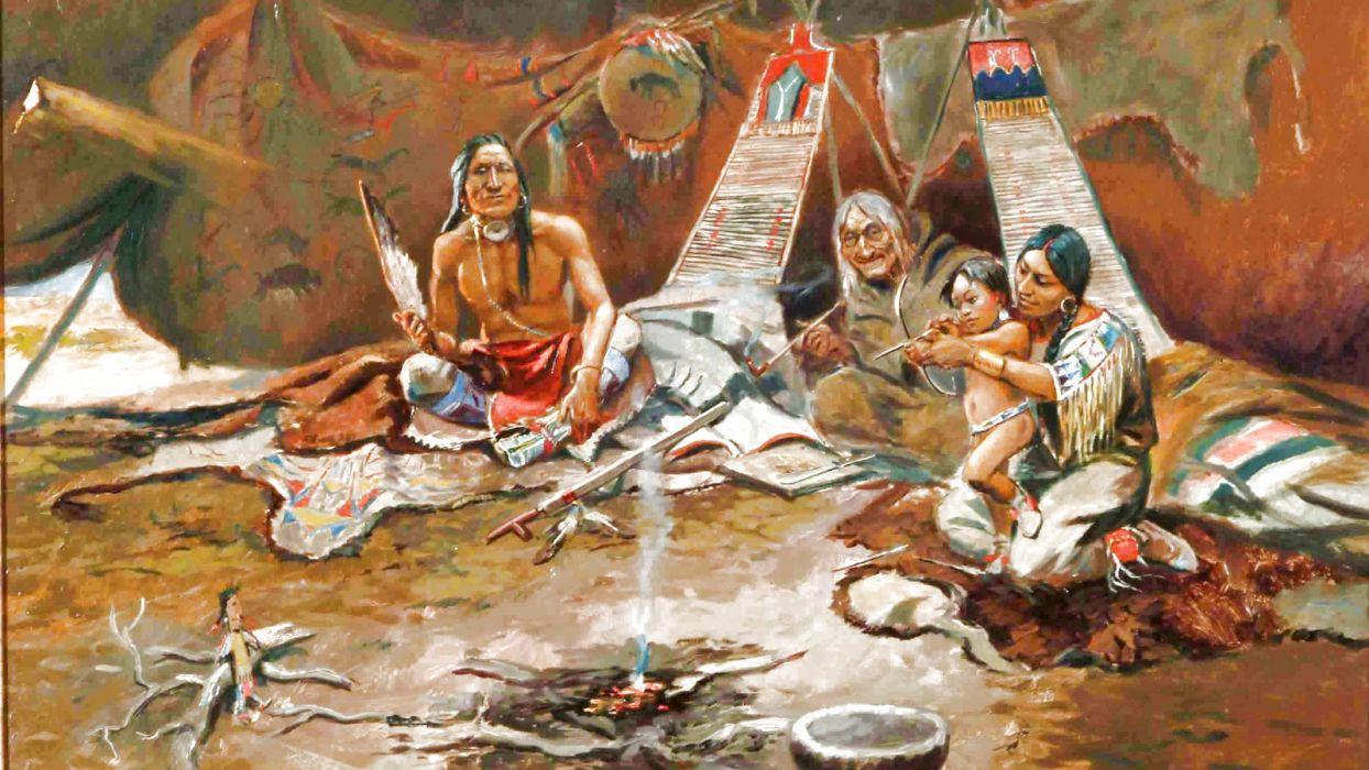 1244x700 NATIVE AMERICAN western indian art artwork painting people warrior