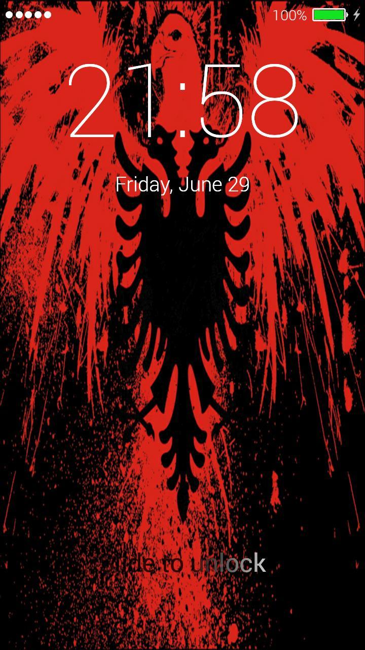 720x1280 Flag of Albania Lock Screen & Wallpaper for Android