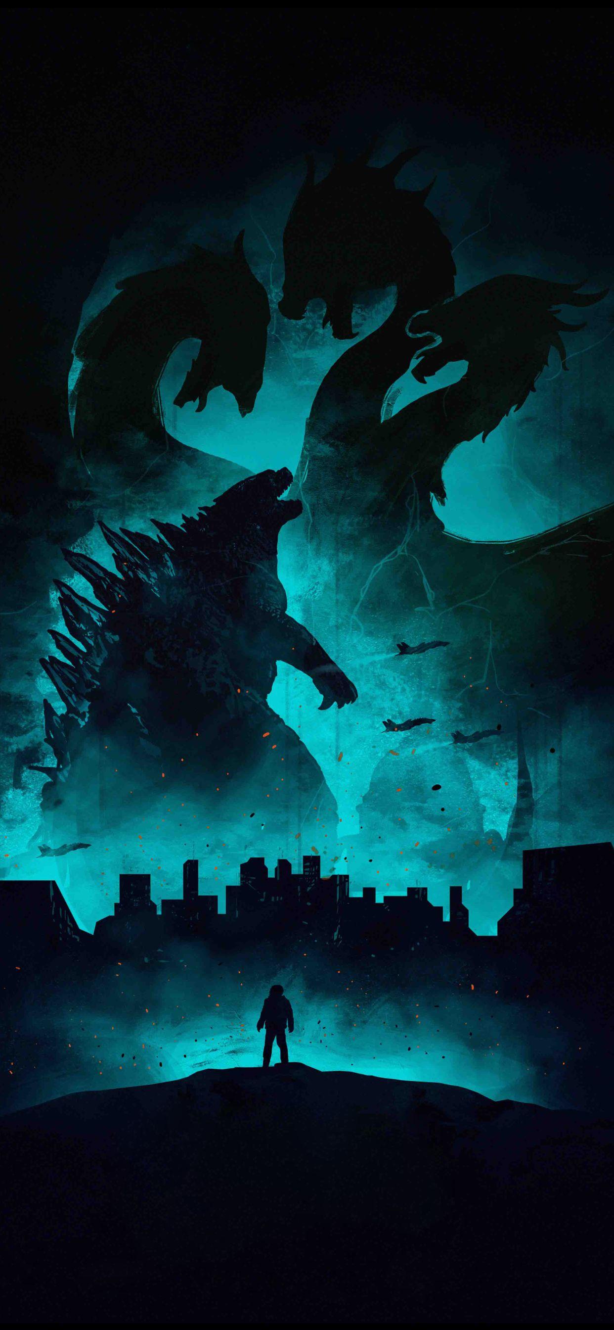 1242x2688 4K Poster Of Godzilla King of the Monsters iPhone XS MAX