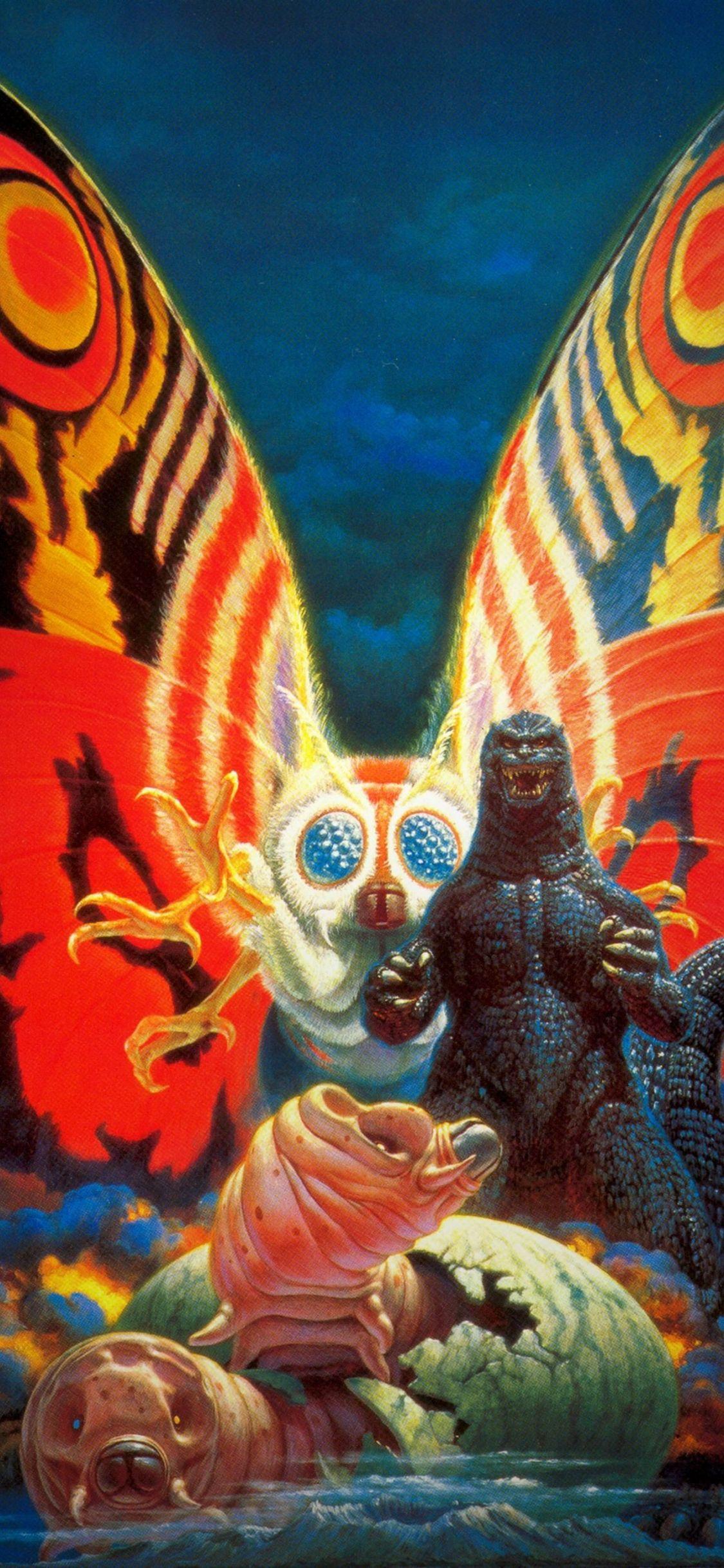 1125x2436 Free download Godzilla vs Mothra 1992 Phone Wallpaper in 2019 rs