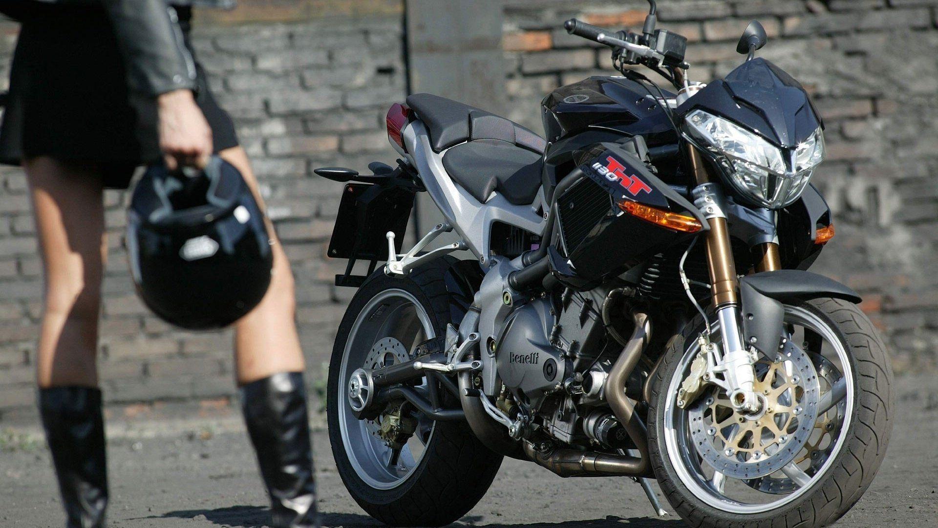 1920x1080 Girl bike motorcycle helmet benelli wallpaperx1080