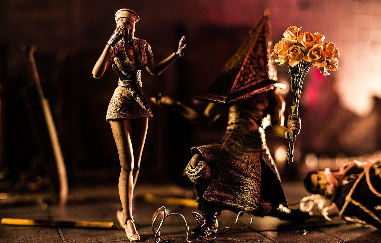 1332x850 Wallpaper romance, bouquet, horror, game, nurse, Silent Hill