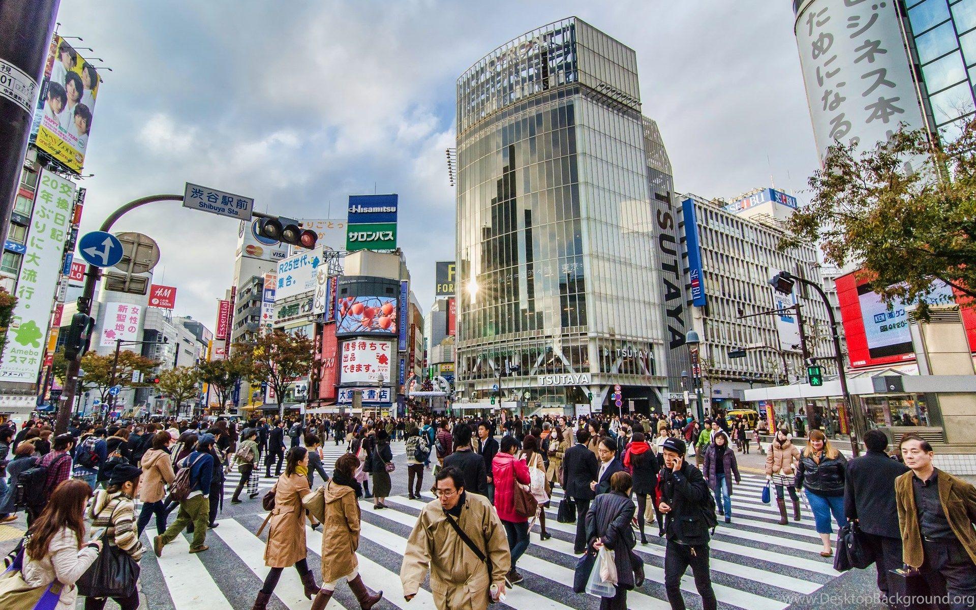 1920x1200 Shibuya Crossing Road In Tokyo Thousand Wonders Desktop Background