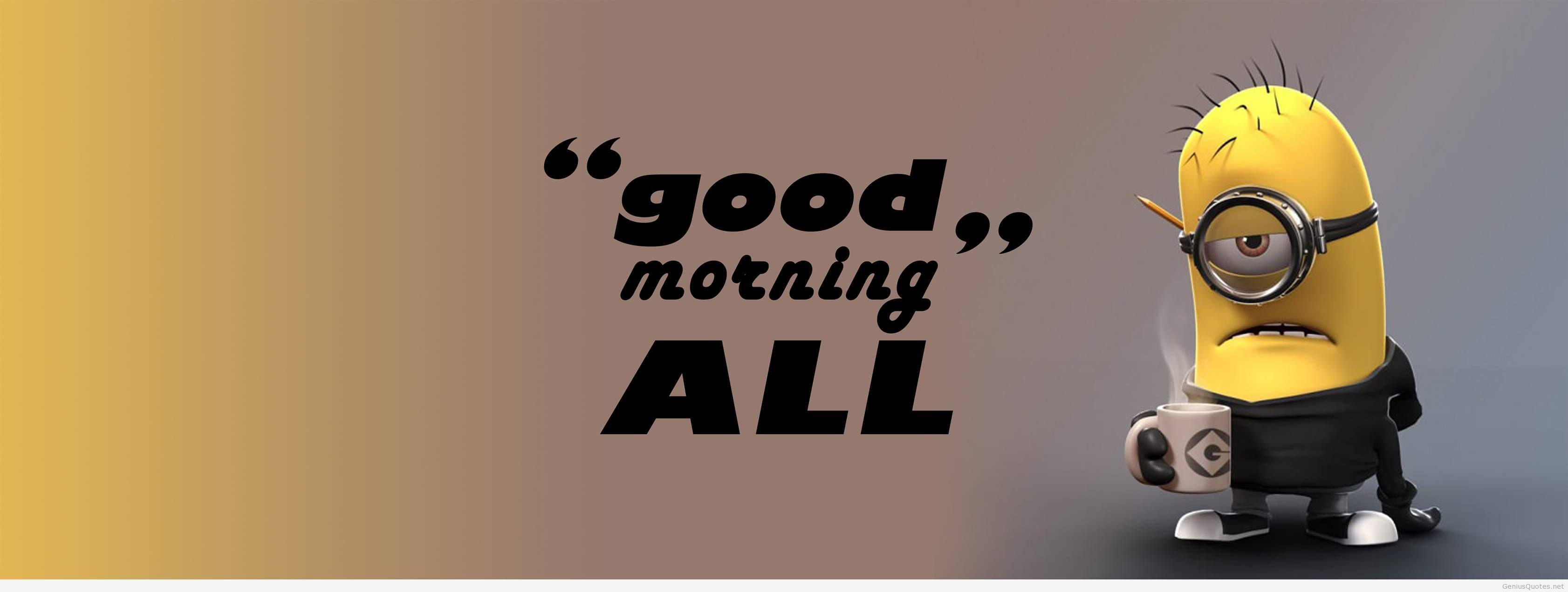 3365x1272 Coffee Minion Quotes Wallpaper. QuotesGram