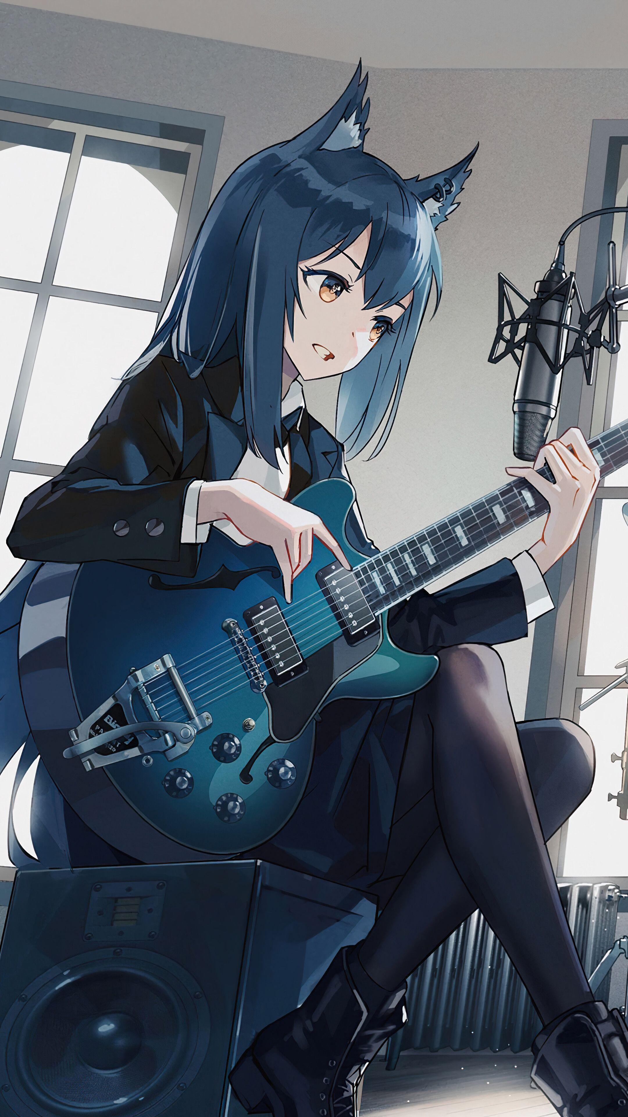 2160x3840 Anime, Girls, Guitar, Band, Arknights, 4K phone HD Wallpaper, Image, Background, Photo and Picture. Mocah HD Wallpaper