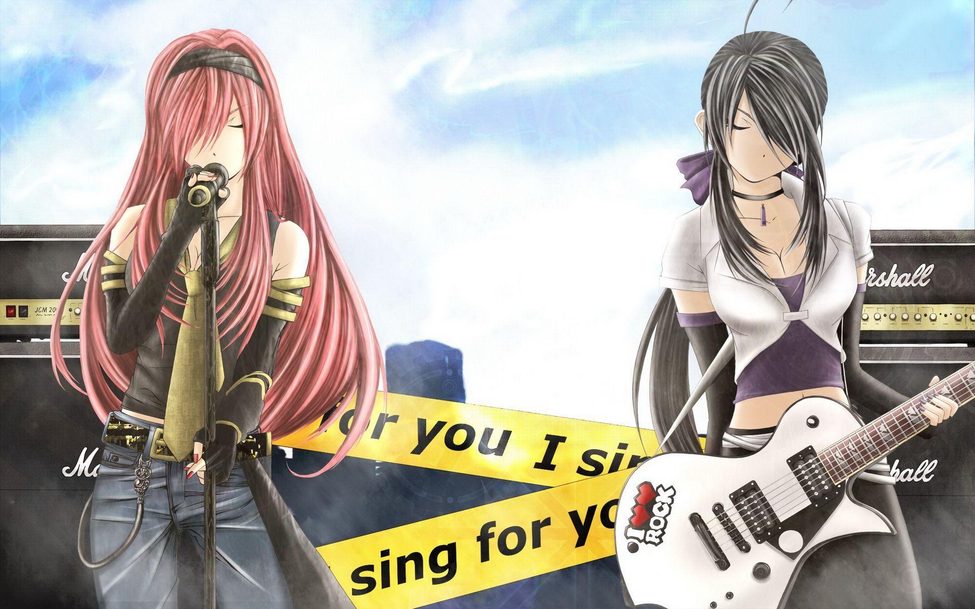 1920x1200 Music guitar anime girl HD wallpaper Wallpaper