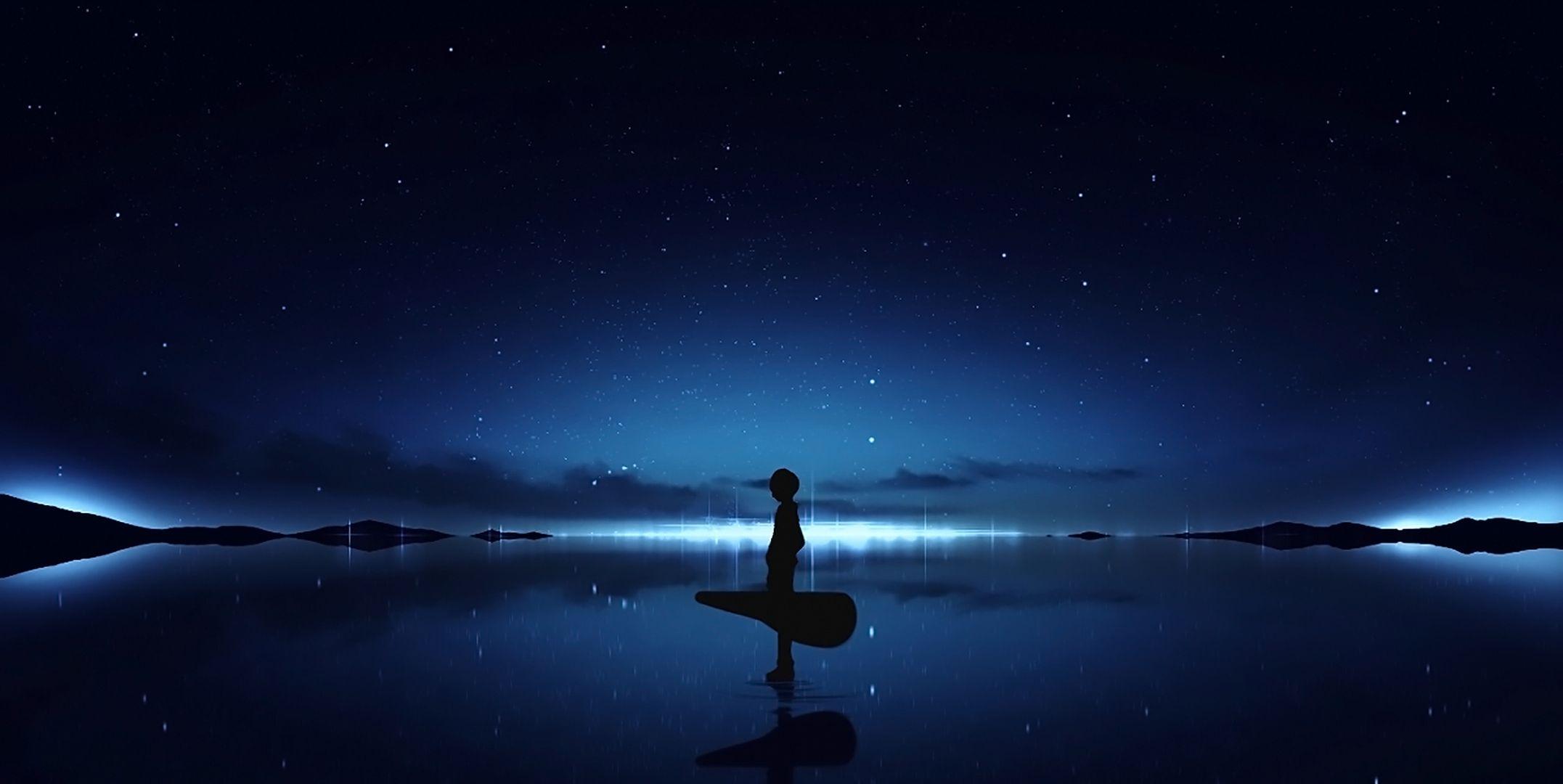 2153x1080 Anime Boy With Guitar Fantasy Art 1440x900 Resolution HD
