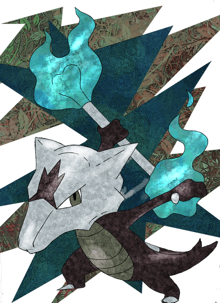 762x1048 Alolan Marowak (Fire Ghost). Personagens Pokemon, Pokemon Pokedex
