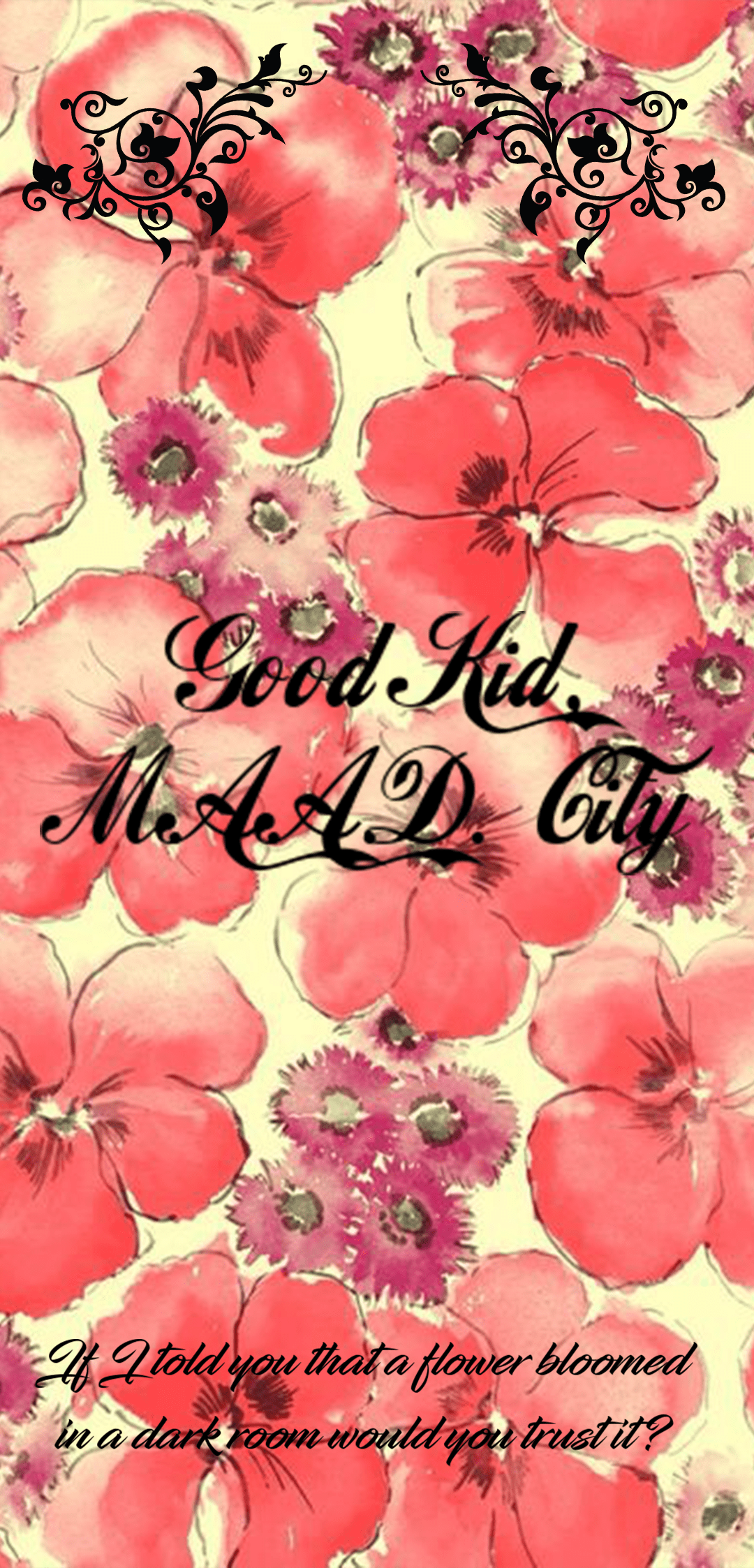 1080x2246 Good Kid, M.A.A.D. City girly phone wallpaper