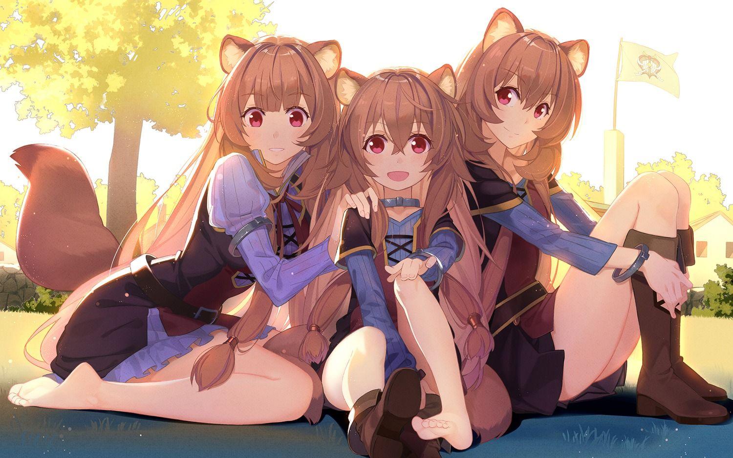 1500x938 beek tate no yuusha no nariagari raphtalia animal ears heels tail wallpaper