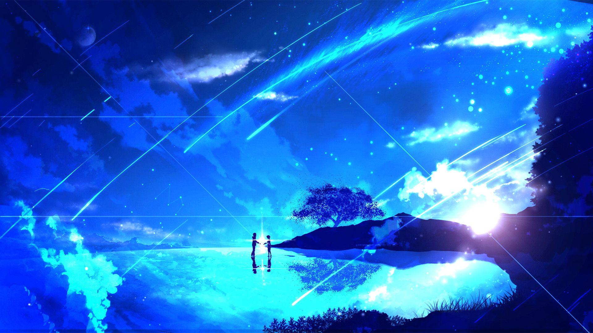 1920x1080 Desktop Wallpaper Couple, Anime Girl, Night, Kimi No Na Wa., HD