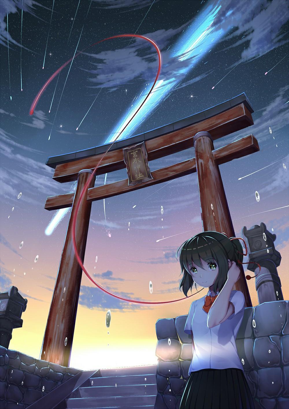 1000x1414 Kimi no Na Wa Wallpaper Art for Android