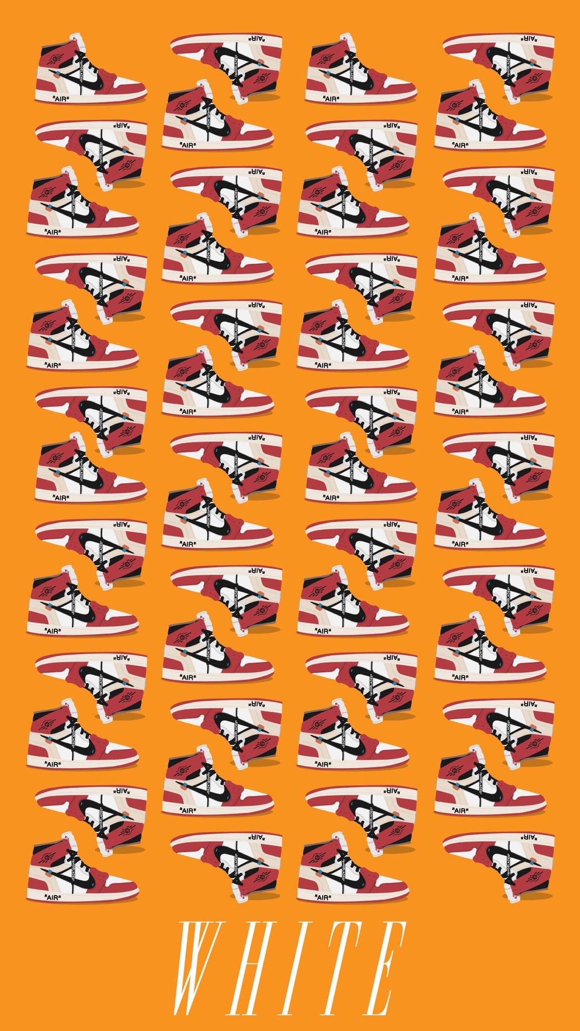 1152x2048 Nike Off White Wallpaper